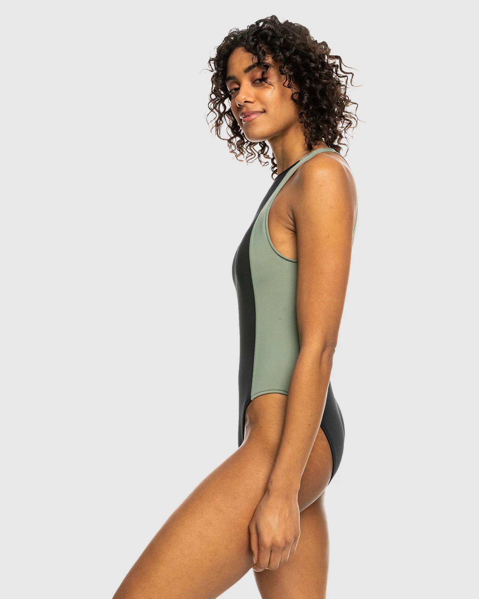 Womens Roxy Pro Wave Active One Piece Swimsuit - Image 2