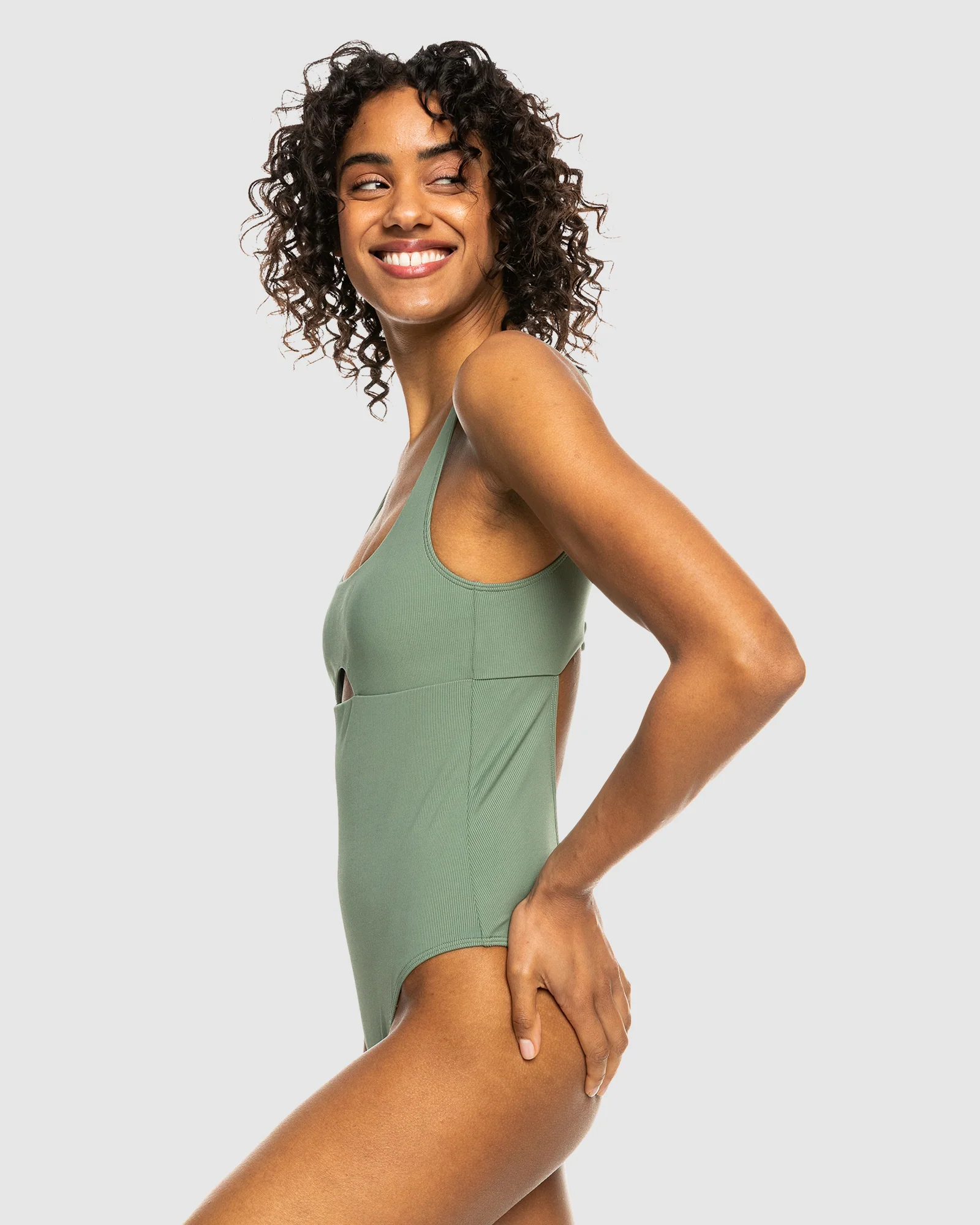 Womens Roxy Pro The Double Line One Piece Swimsuit - Image 2