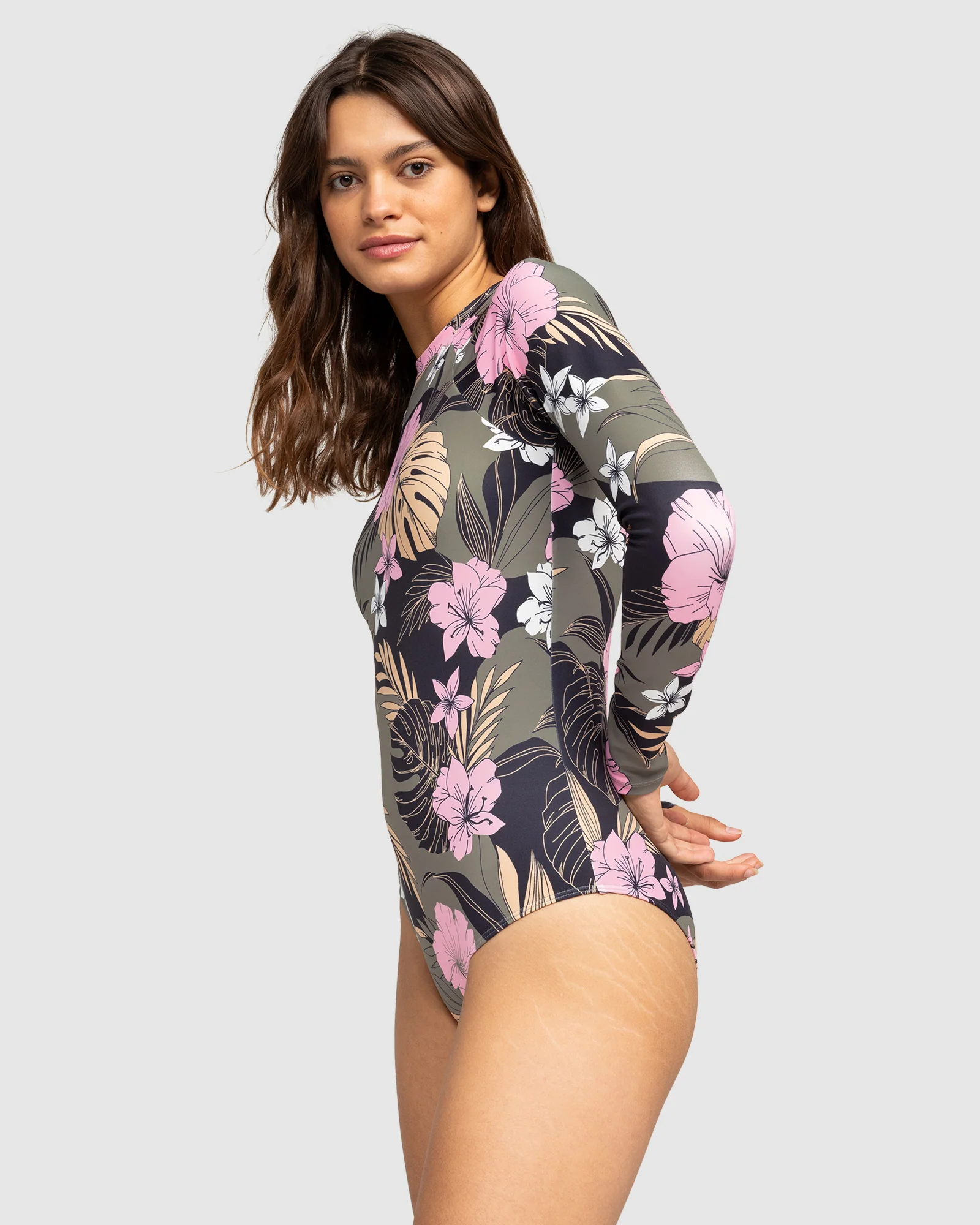 Womens Roxy Pro The Overhead Long Sleeve One-Piece Swimsuit - Image 2