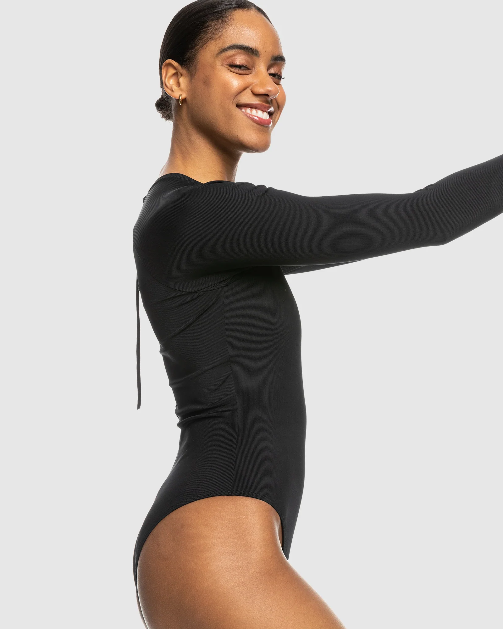 Womens Roxy Pro The Overhead Long Sleeve One Piece Swimsuit - Image 2
