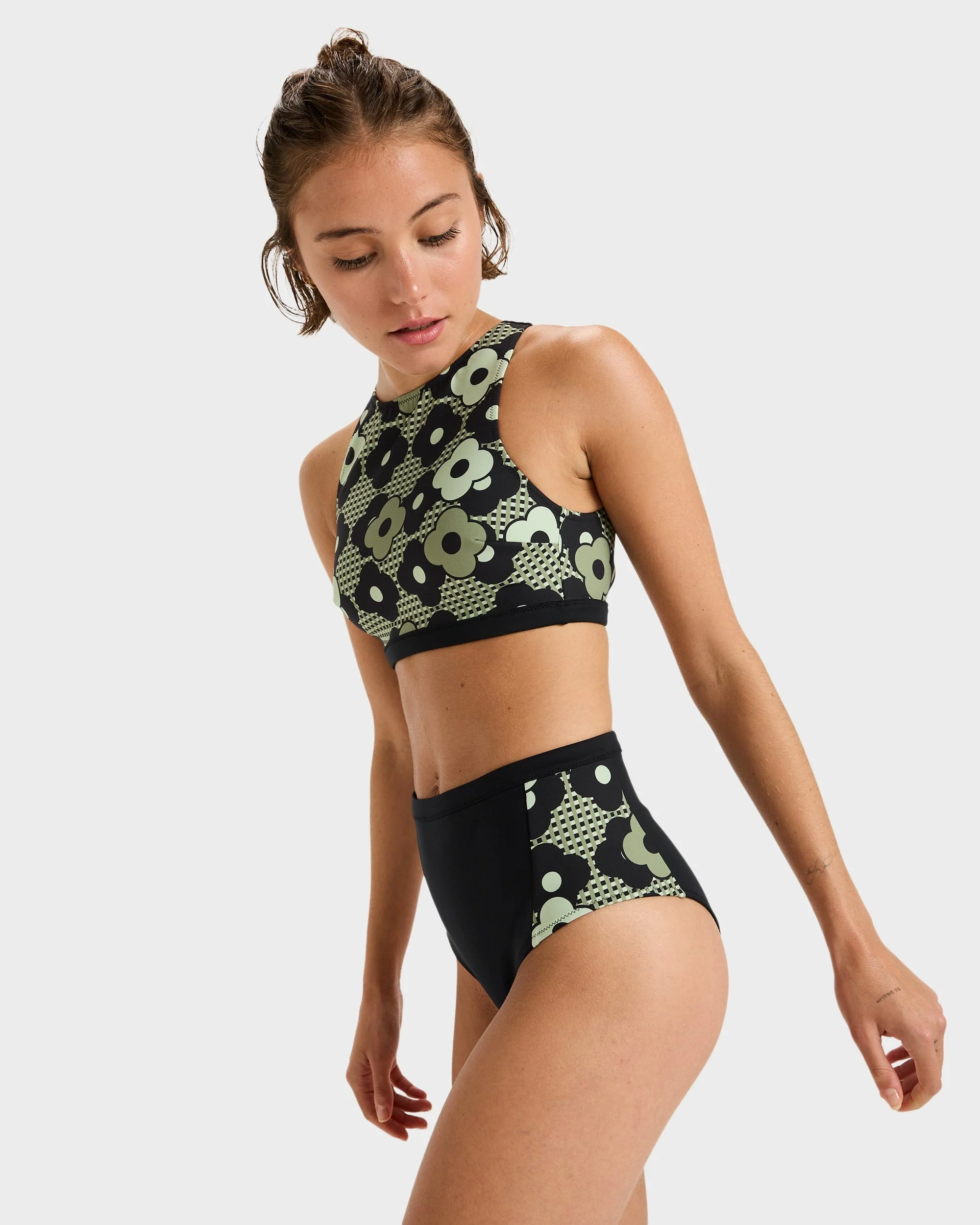 Womens Pro Wave Crop Top Bikini Top - Image 3