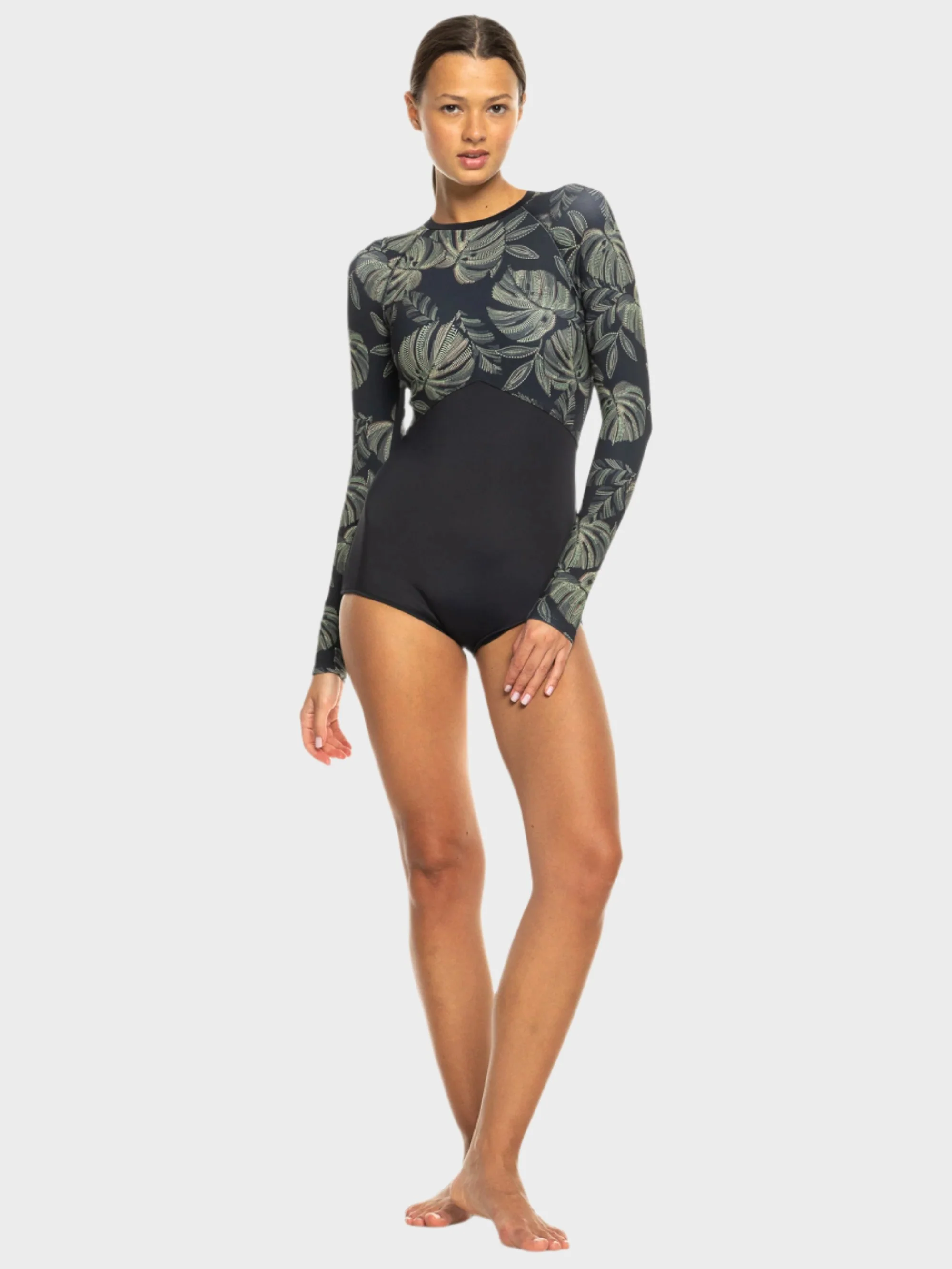 Womens Roxy Pro Wave Long Sleeve One Piece Swimsuit - Image 8
