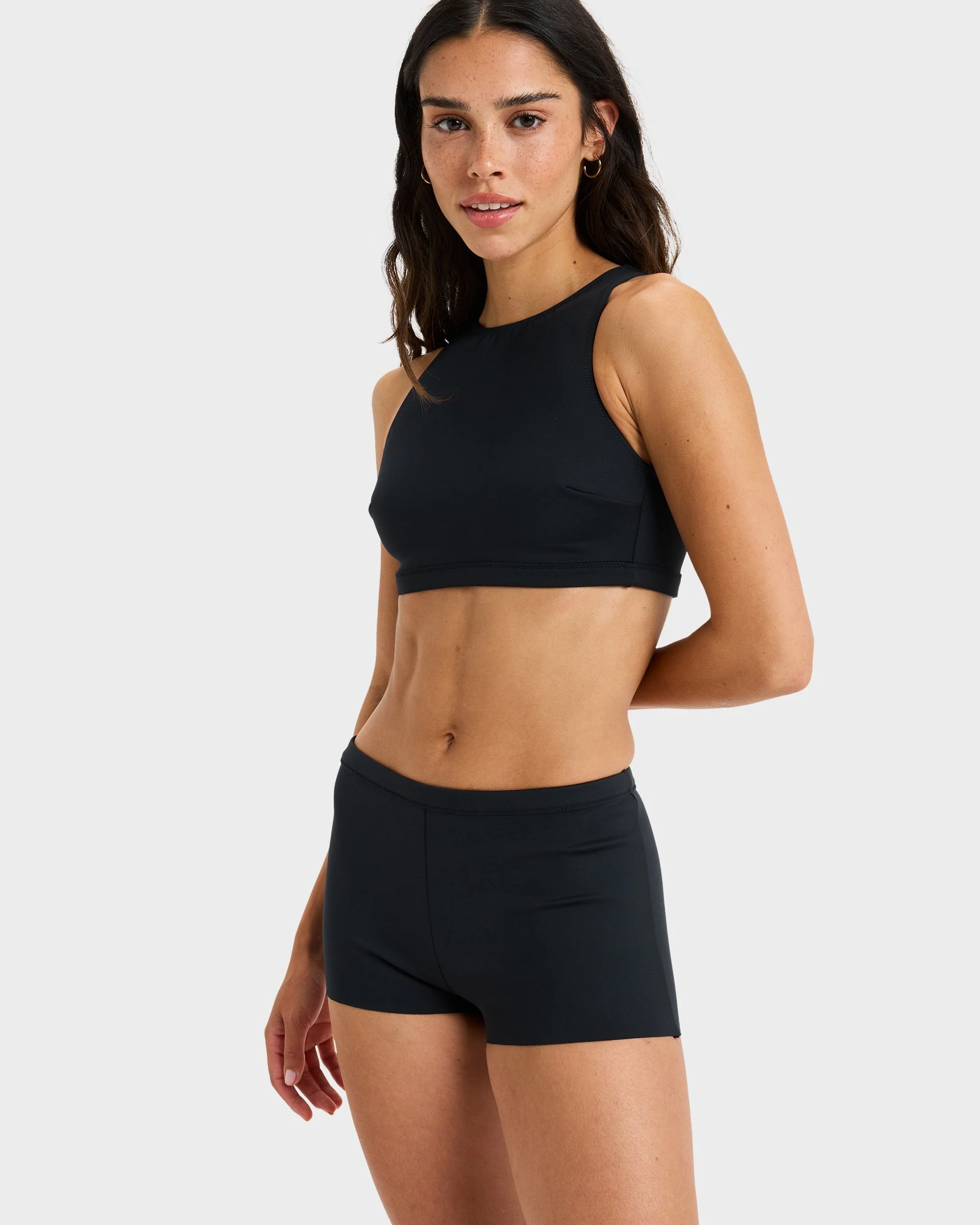 Womens Roxy Pro Wave Boy Leg Bikini Bottom - Image 3