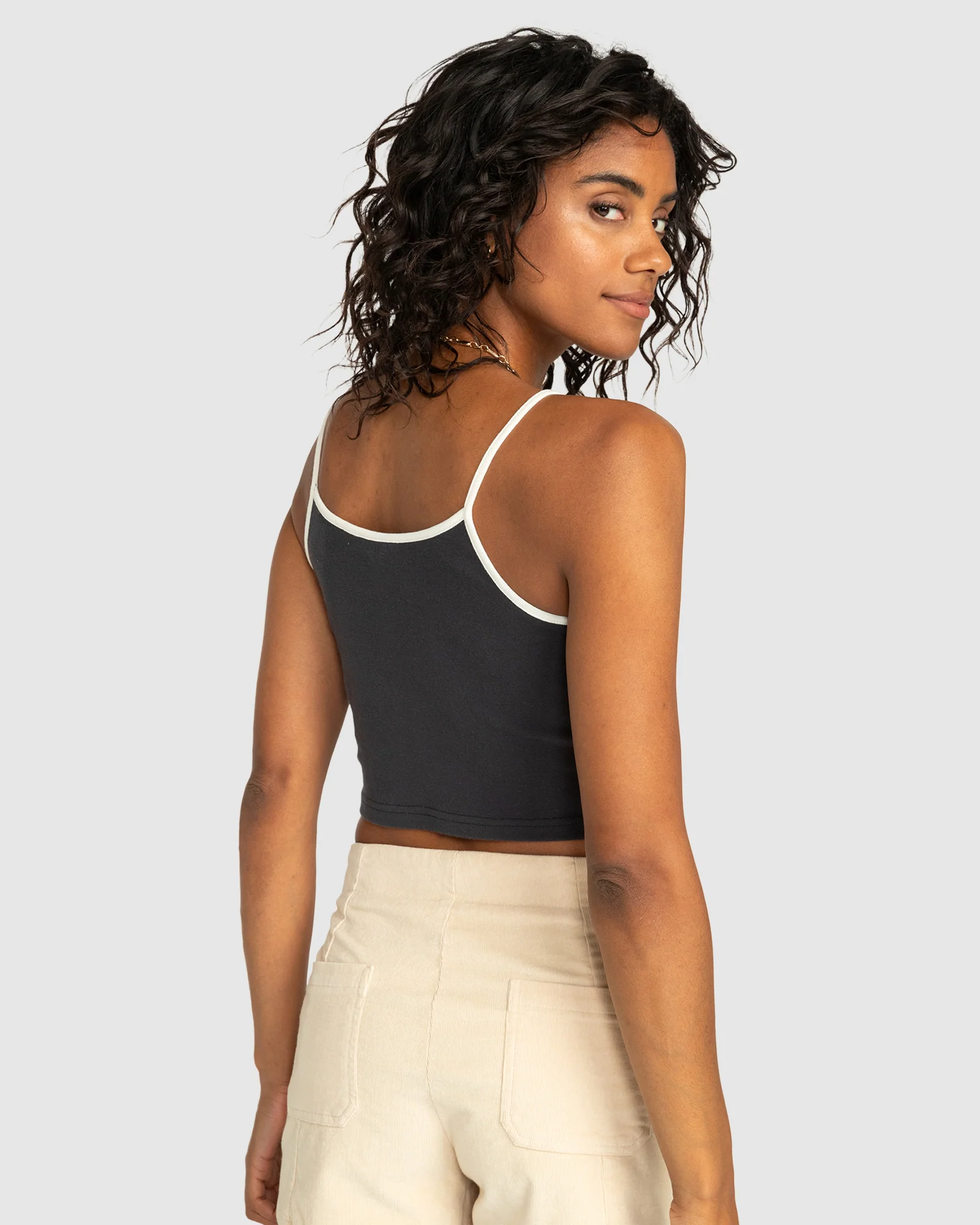 Womens Roxy Vintage Cropped Tank Top - Image 3