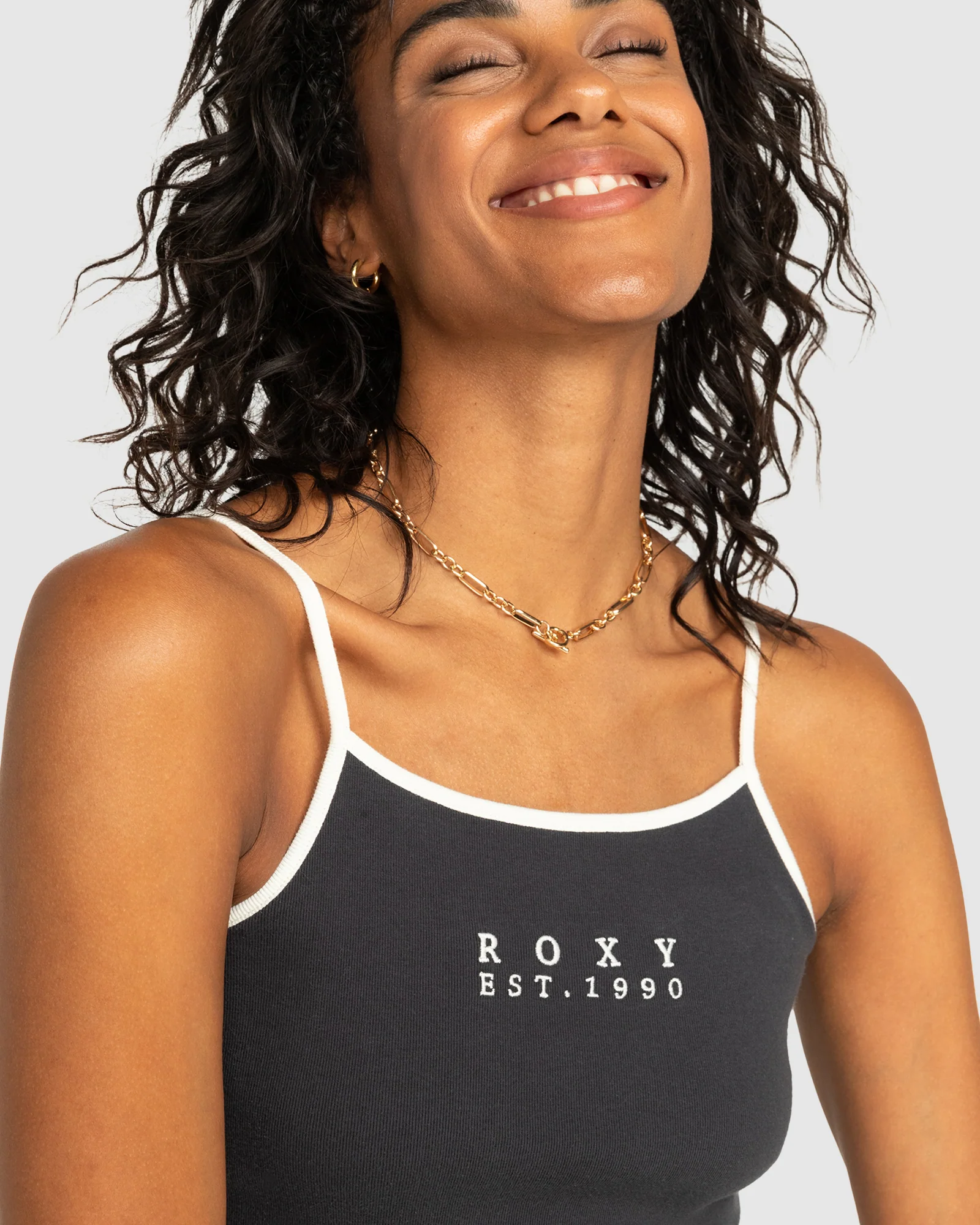 Womens Roxy Vintage Cropped Tank Top - Image 4