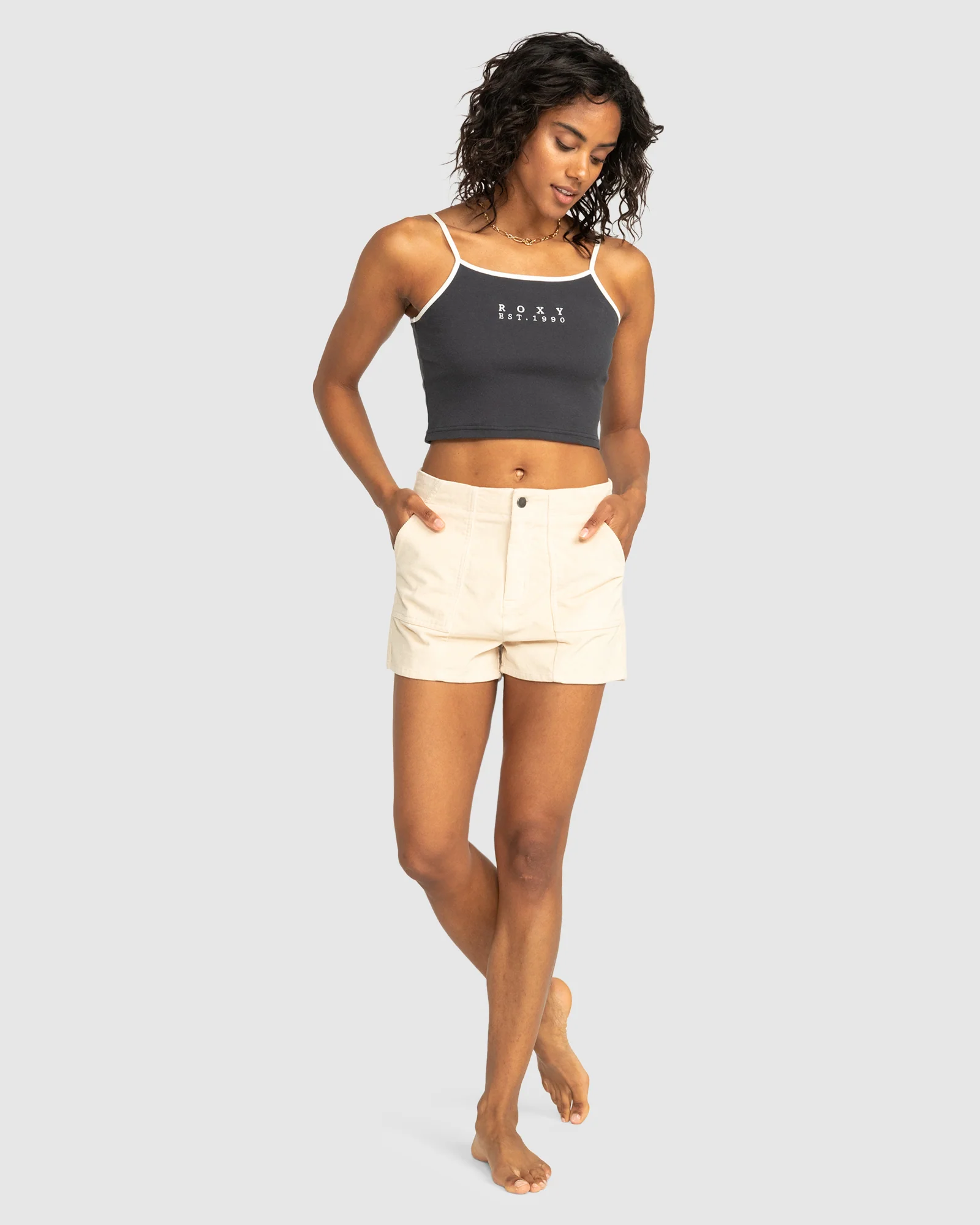 Womens Roxy Vintage Cropped Tank Top - Image 5