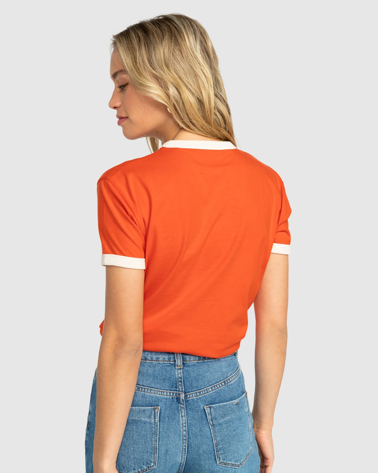 Womens Roxy X Grl Swirl Ringer Tee T-Shirt - Image 3