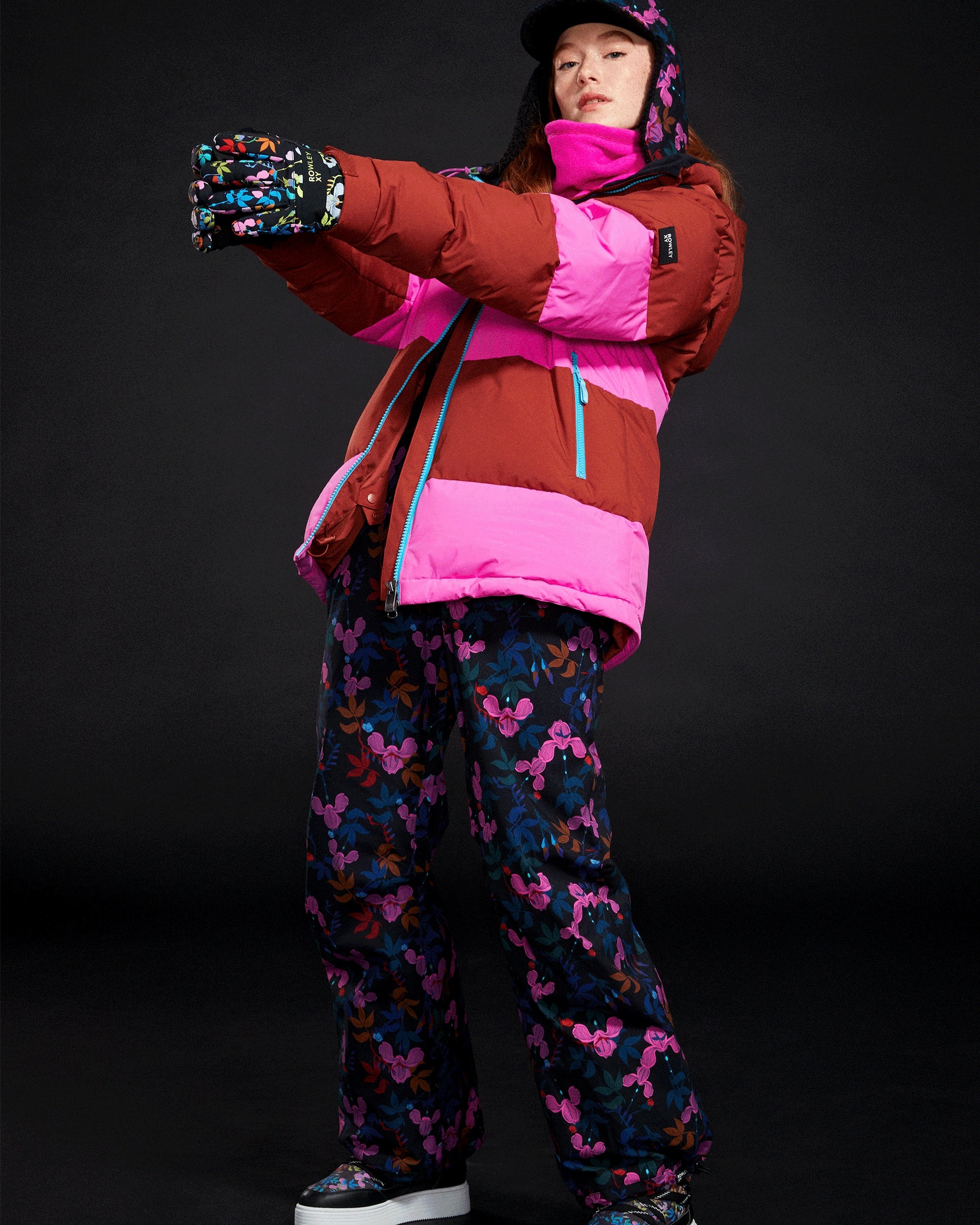 Womens Roxy X Rowley Block Puffer Snow Jacket - Image 3