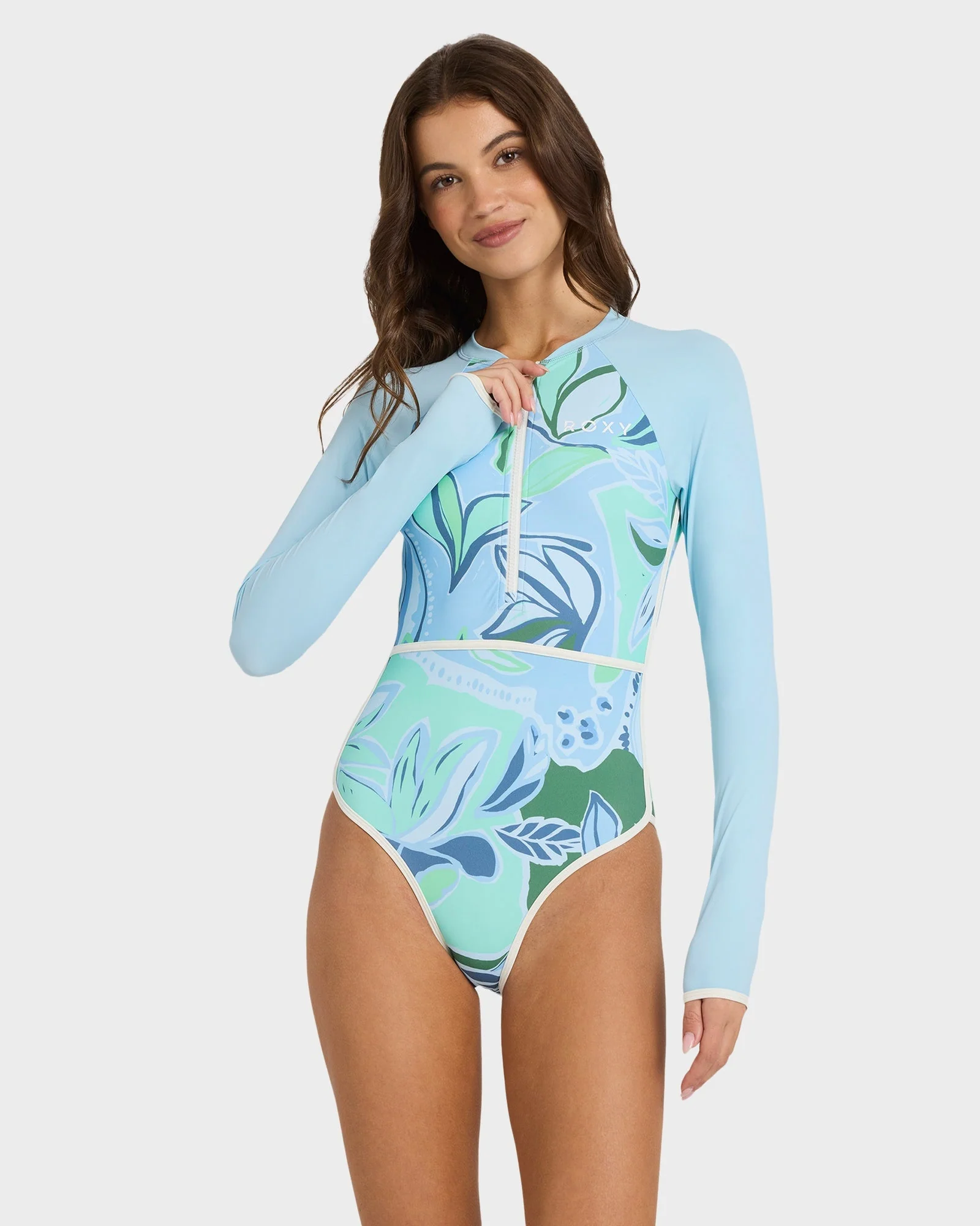 Womens Botanic Active Long Sleeve One Piece Rash Vest - Image 2