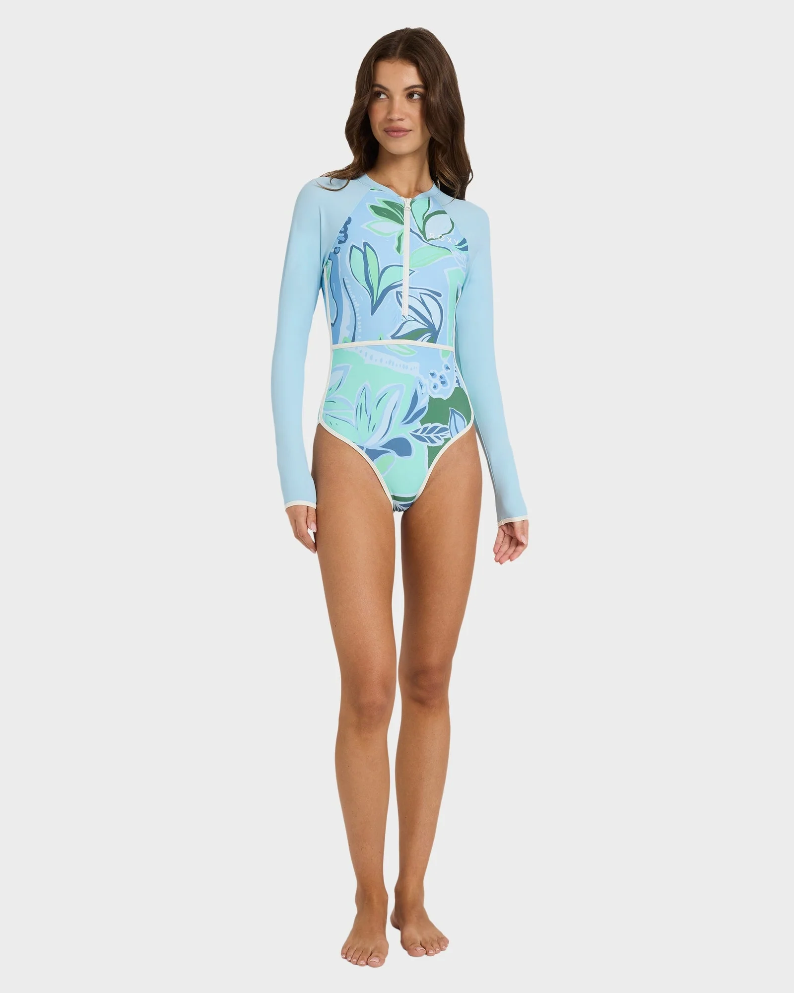 Womens Botanic Active Long Sleeve One Piece Rash Vest - Image 6