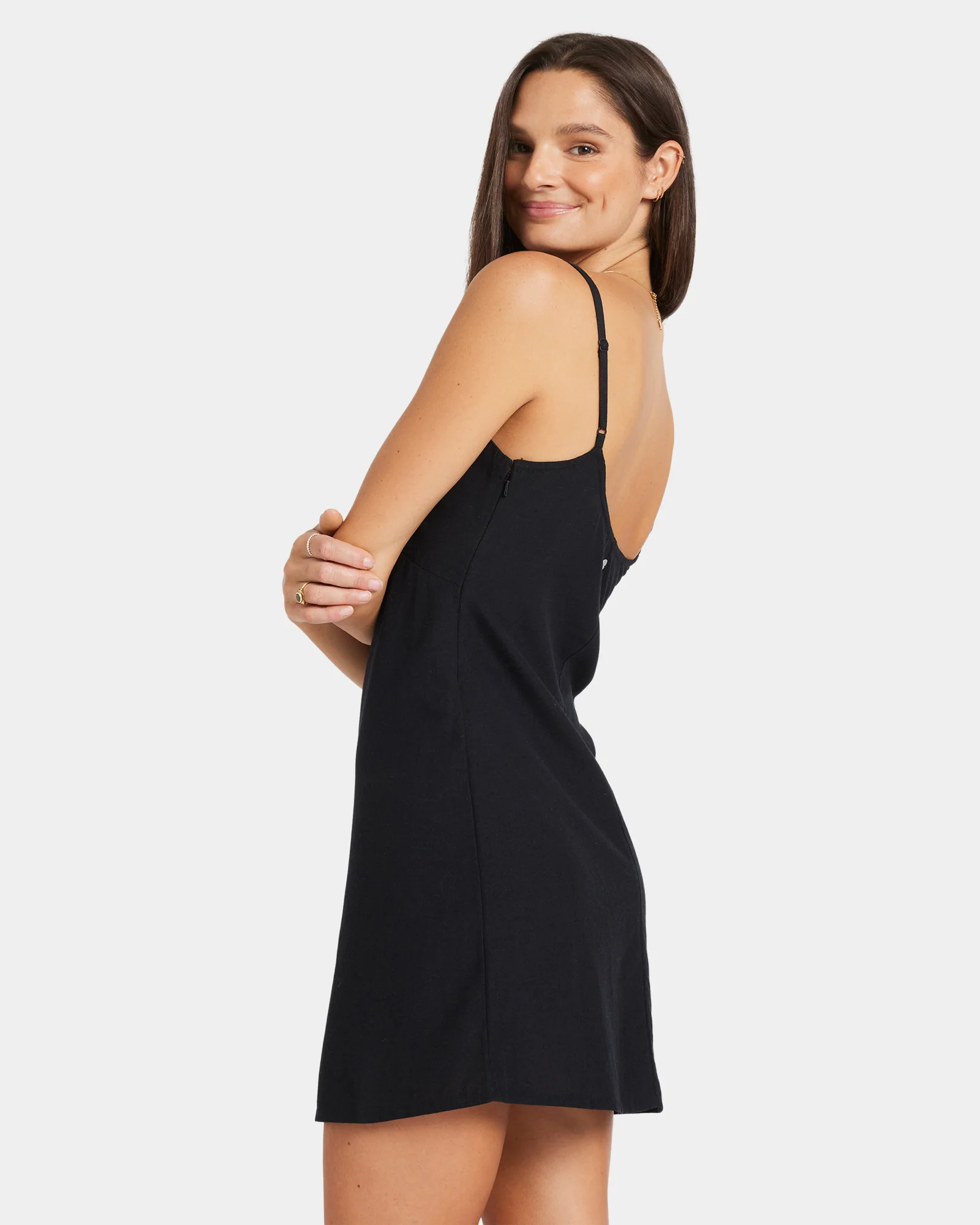 Womens Santorini Slip Mini Dress - Image 2