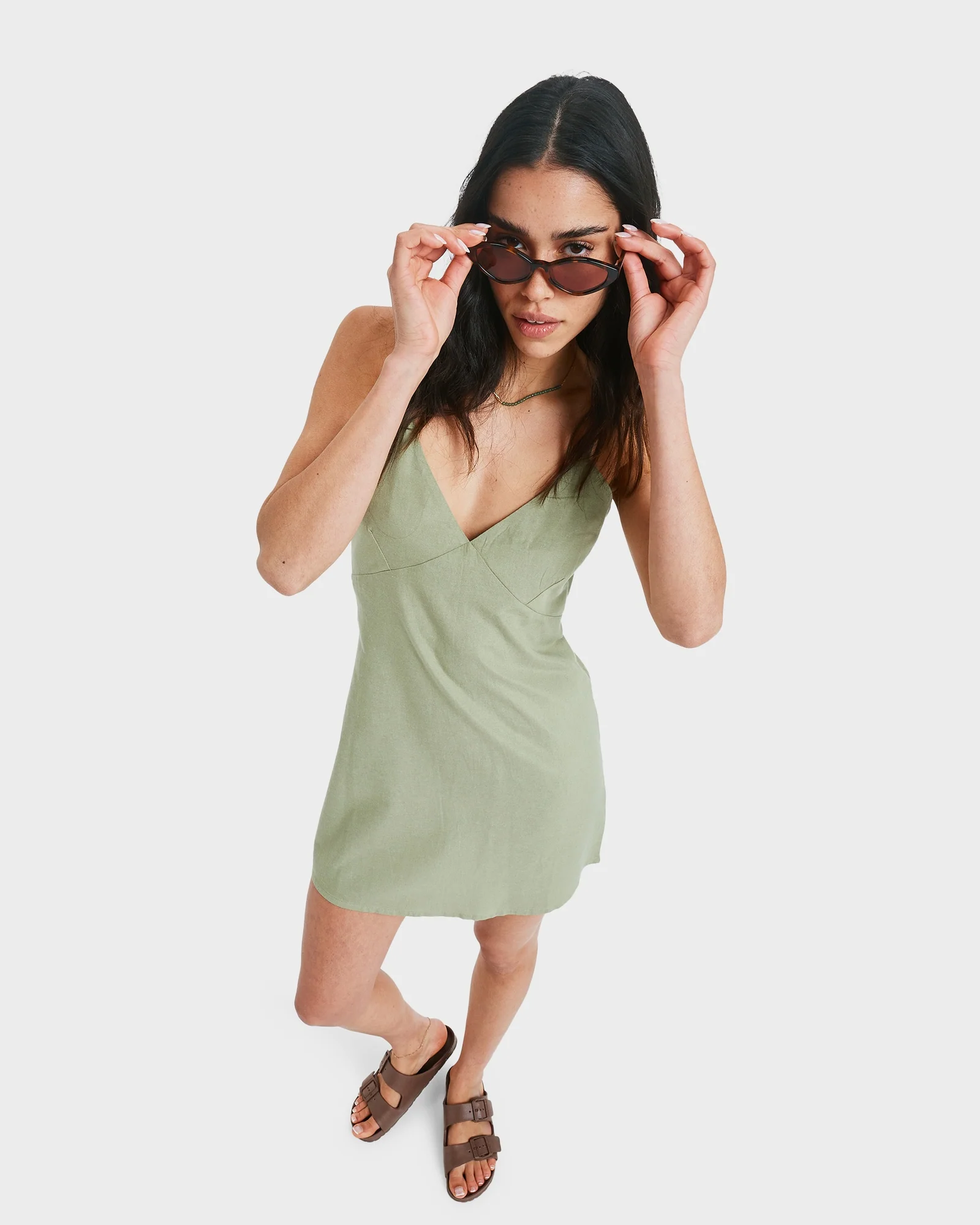 Womens Santorini Slip Mini Dress - Image 2