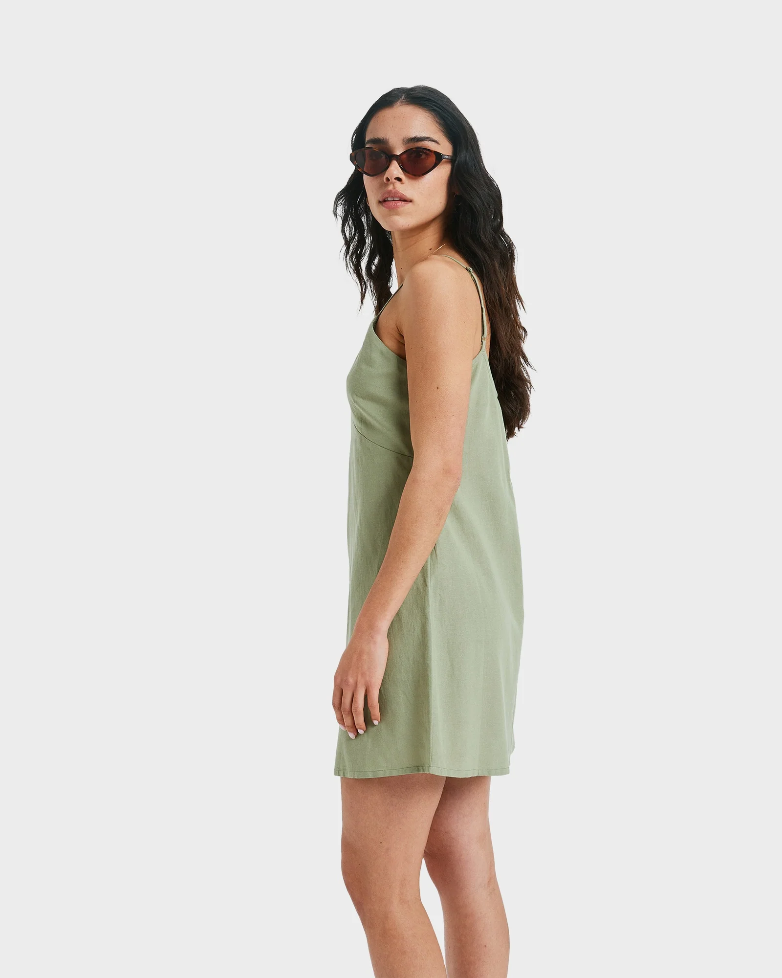 Womens Santorini Slip Mini Dress - Image 4