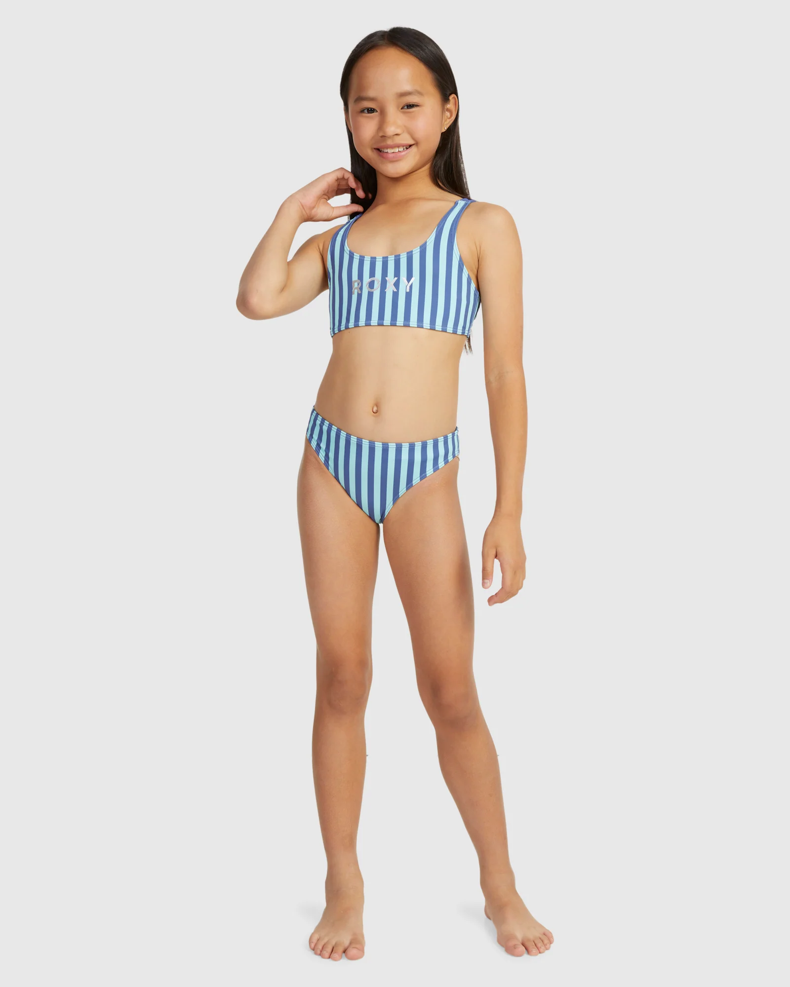 Girls 8-16 Serenity Stripe Bralette Set Bikini - Image 5