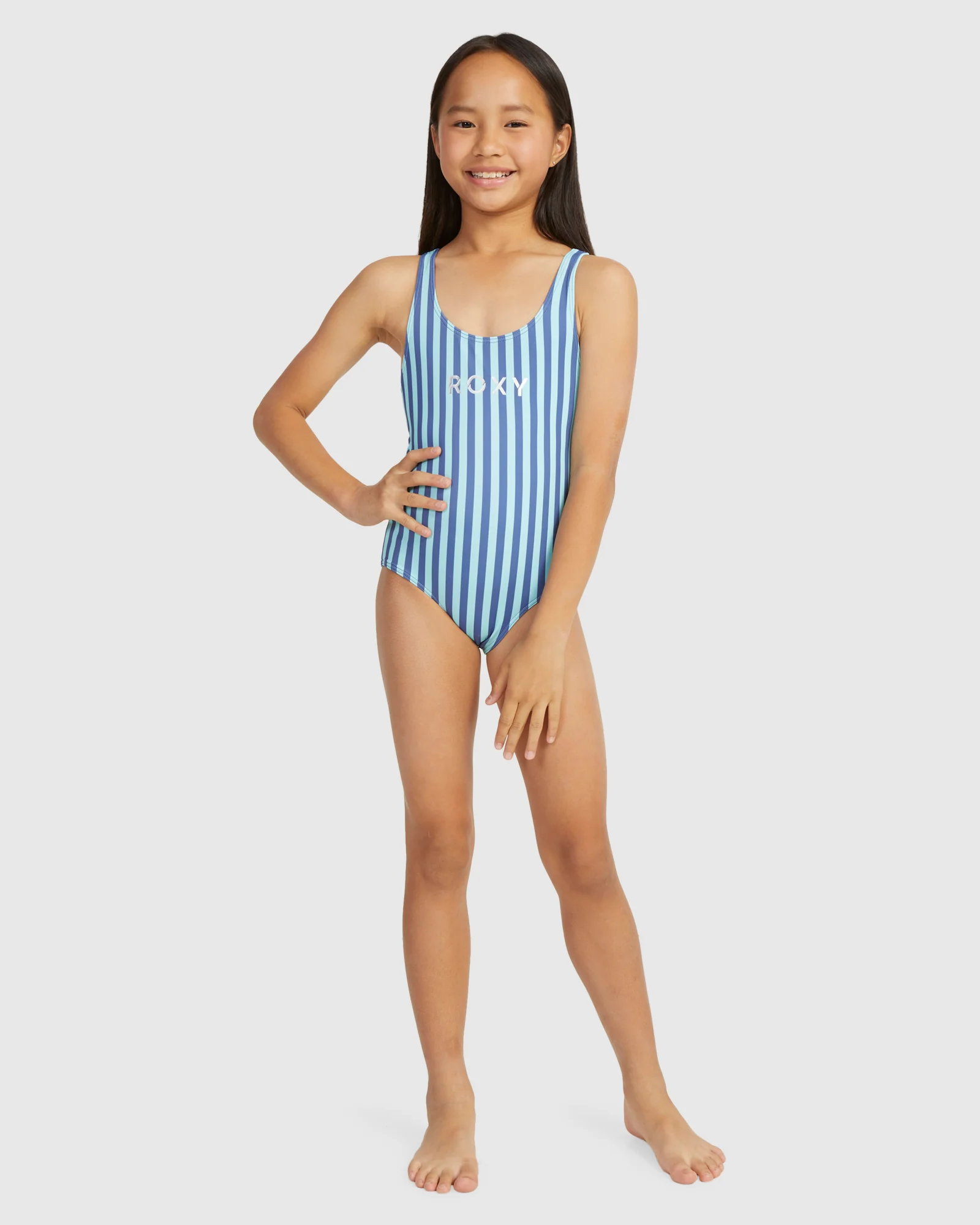 Girls 6-16 Serenity Stripe One Piece One Piece Swim - Image 5