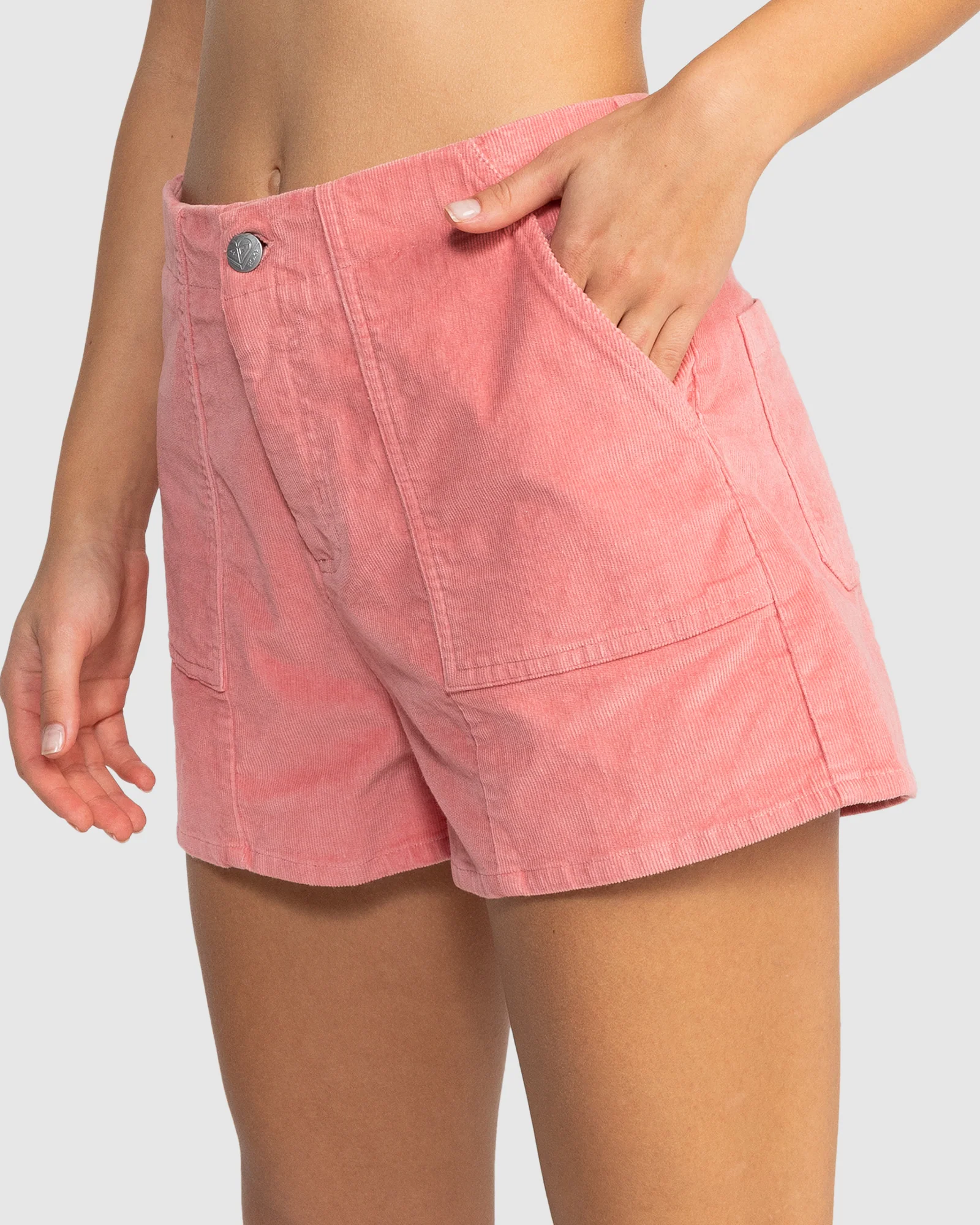 Womens Sessions High Waist Corduroy Shorts - Image 2