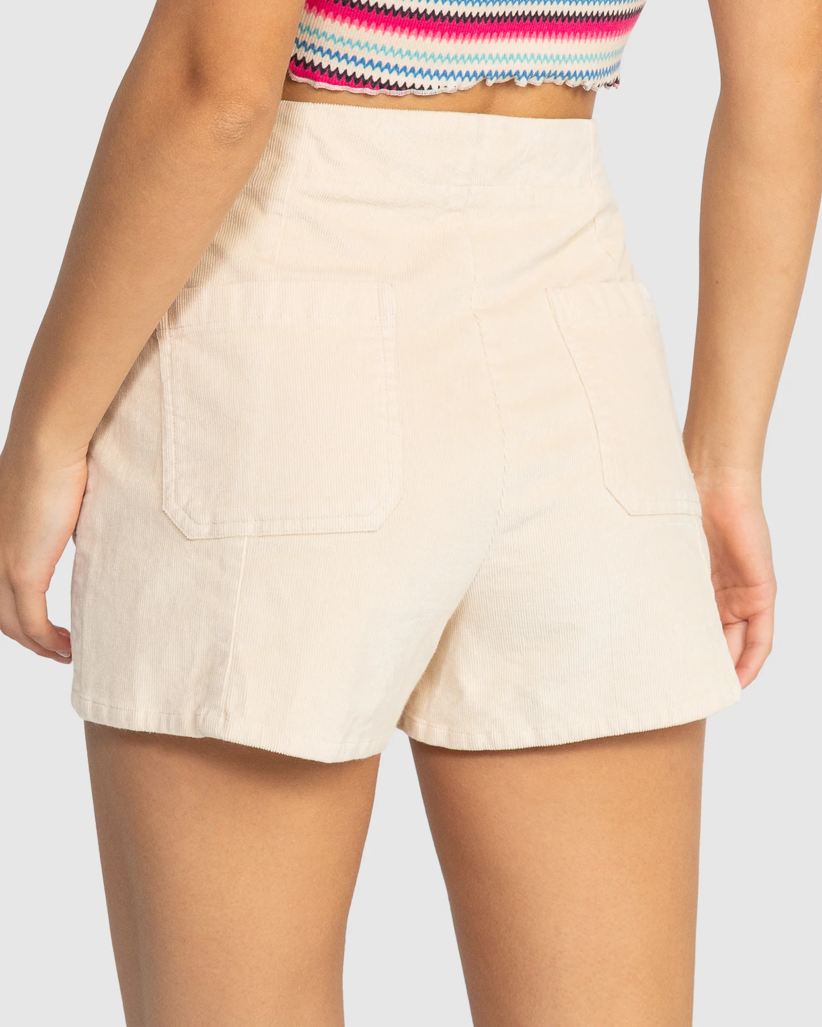 Womens Sessions High Waist Corduroy Shorts - Image 3