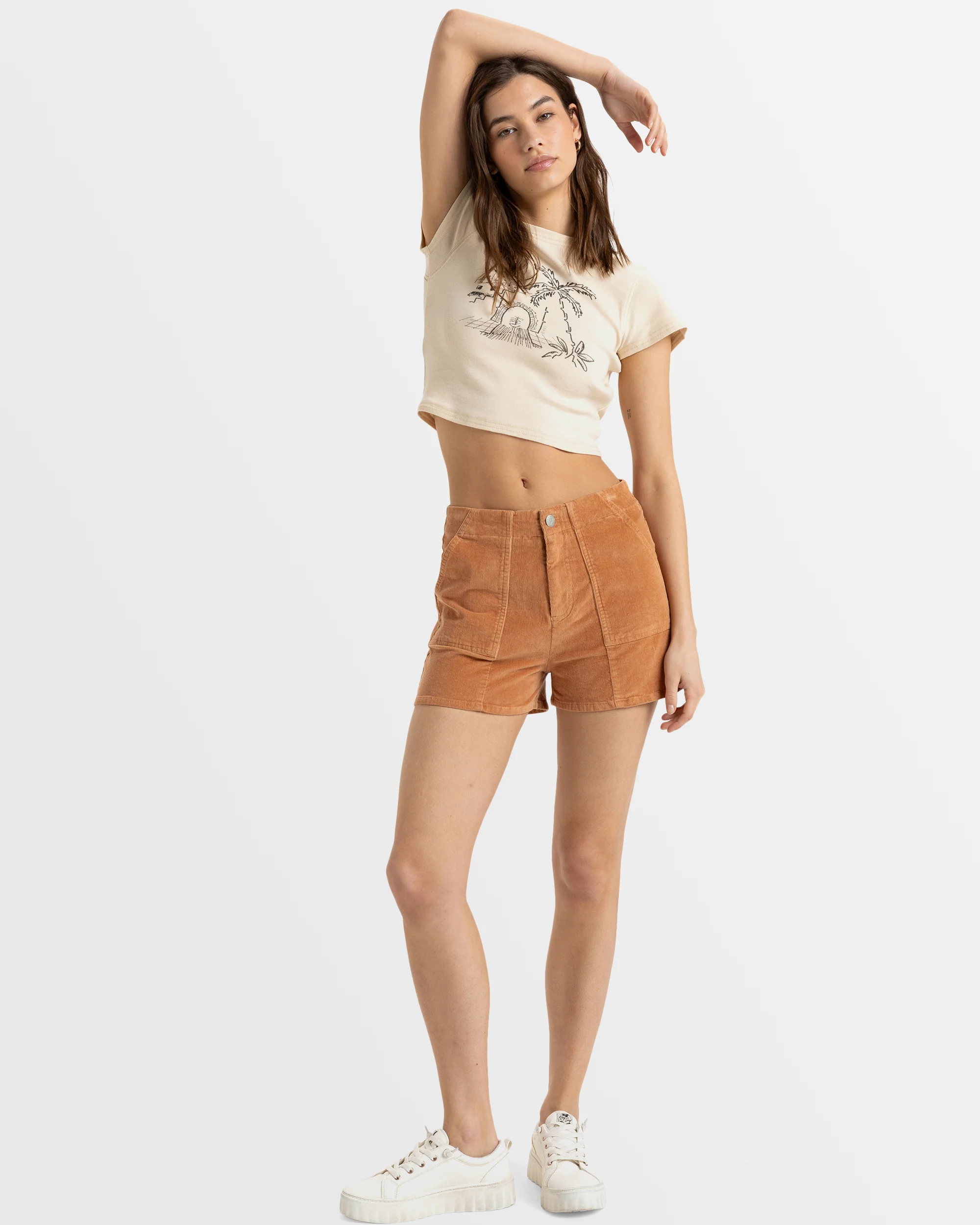 Womens Sessions Corduroy Shorts - Image 5