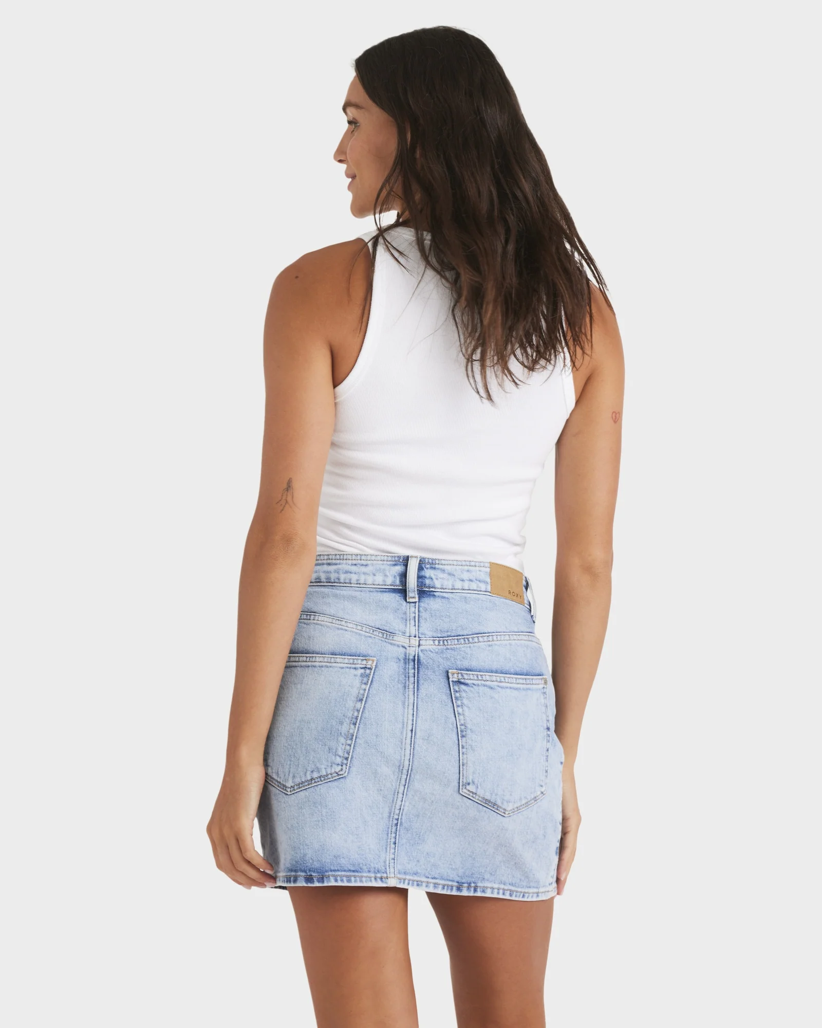 Womens Shine Denim Skirt - Image 3
