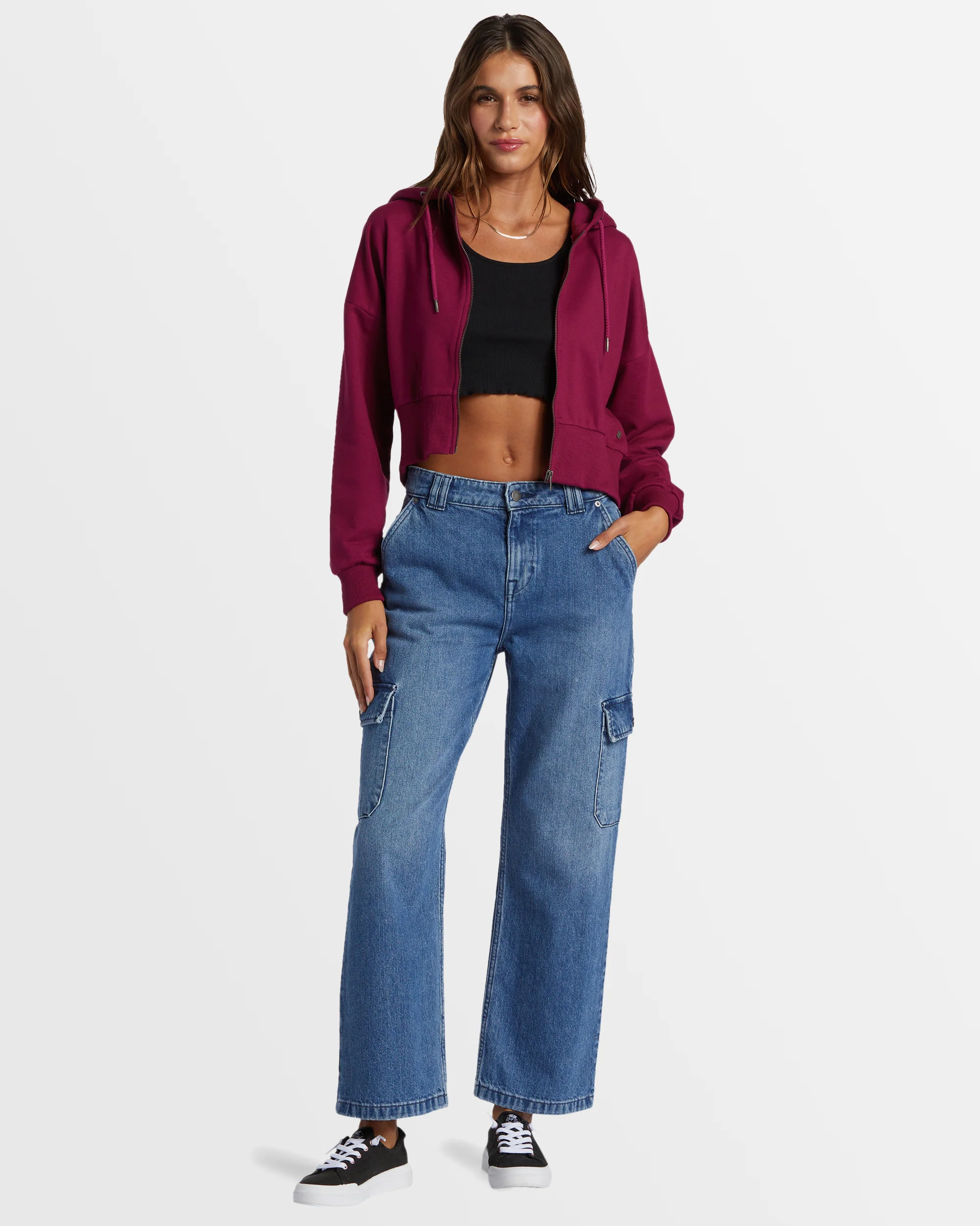 Womens Shorebreak Zip Hoodie Sweatshirt - Image 5