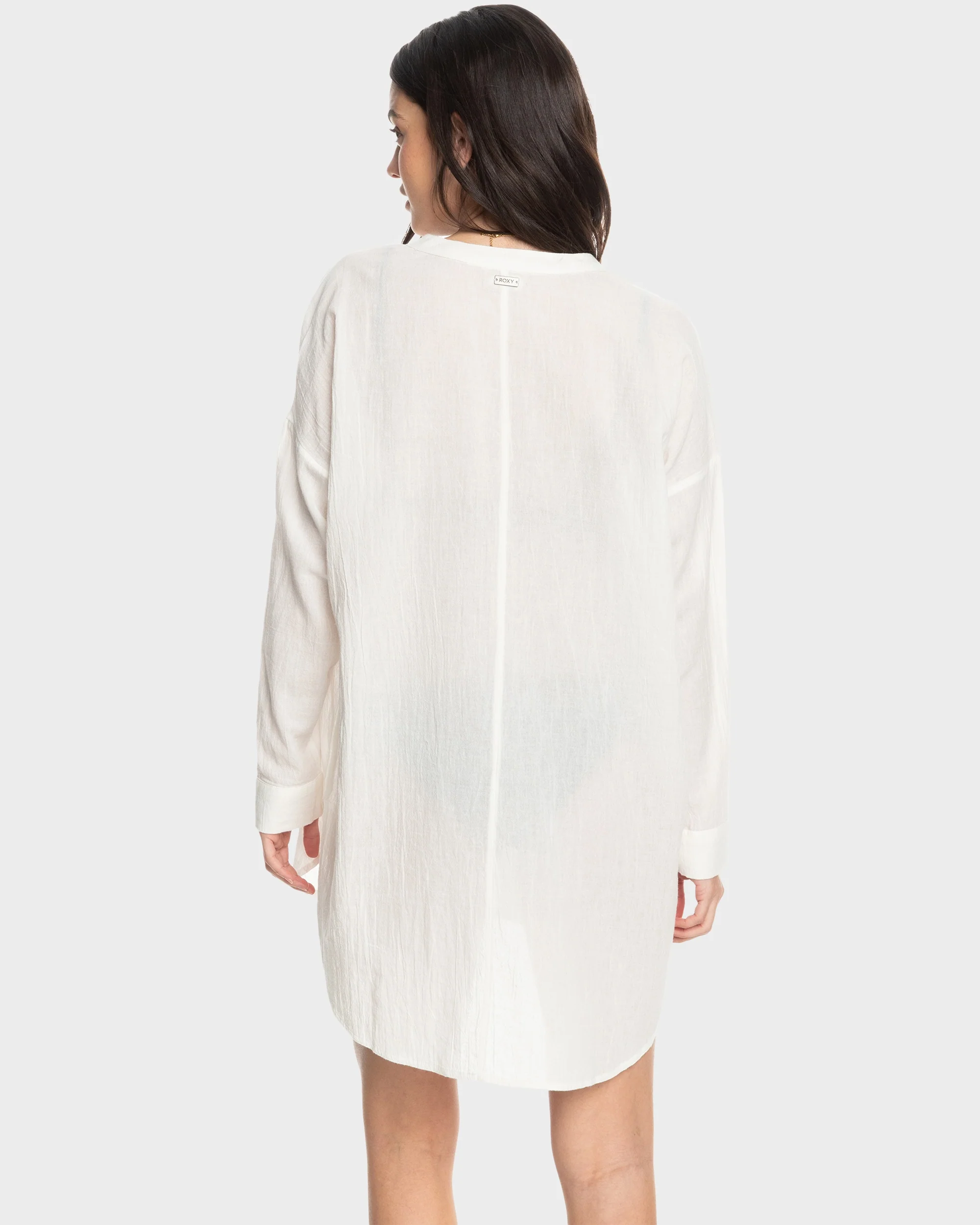 Womens Shoreline Lights Long Sleeve Shirt Dress - Image 4