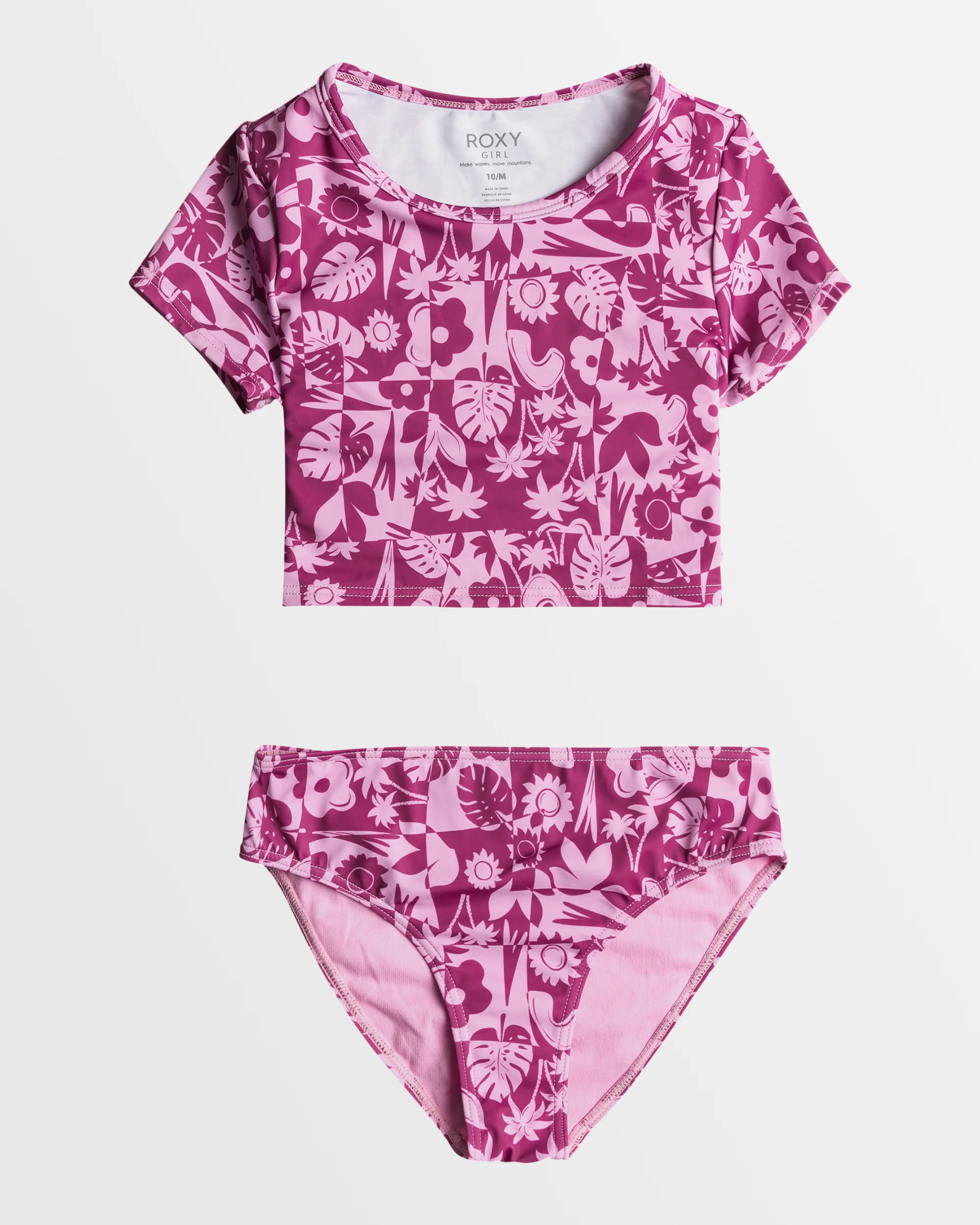 Girls 8-16 Slice Of Paradise Short Sleeve Two-Piece Rash Vest Set - Image 2