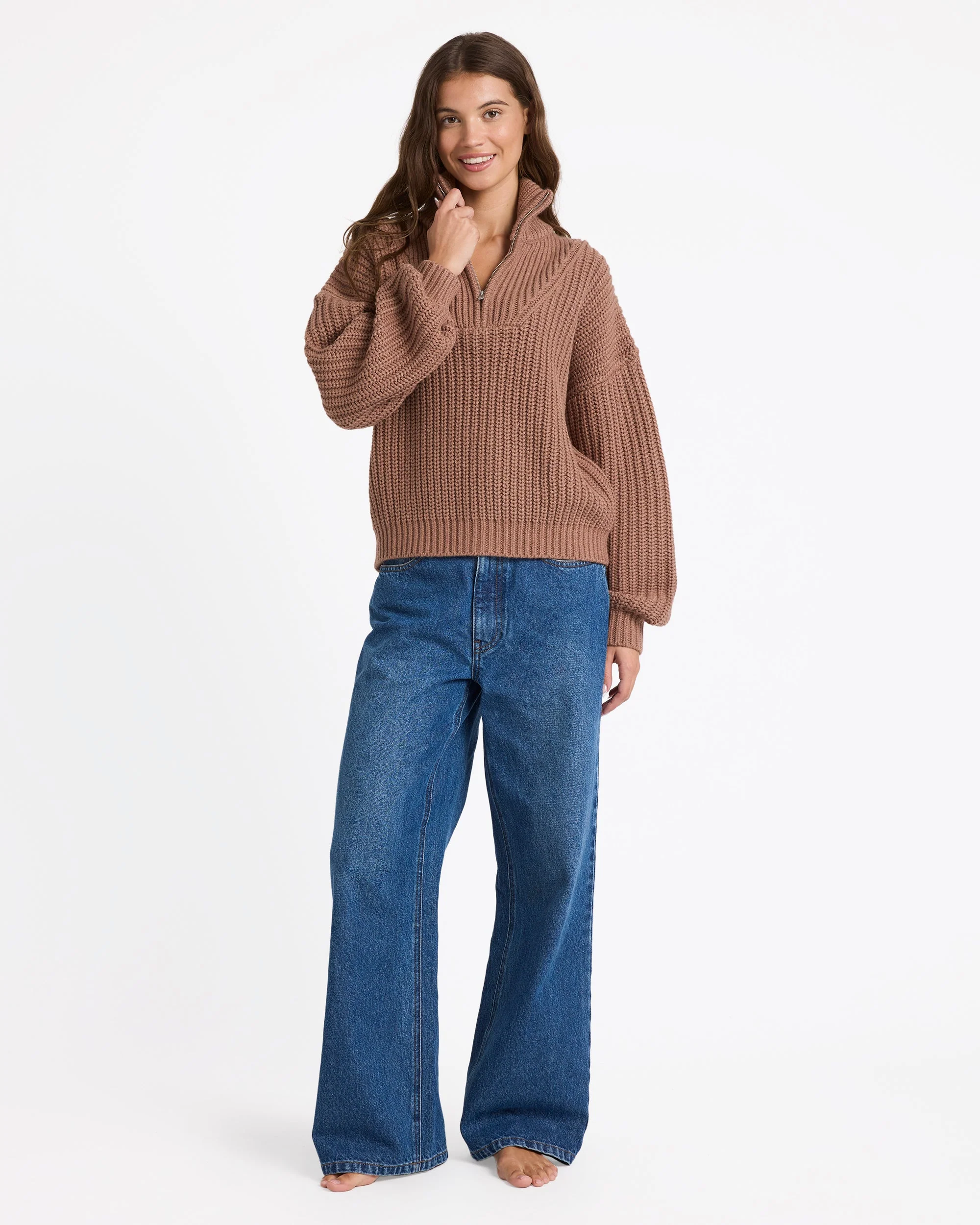 Womens So Cozy Half Zip Jumper - Image 5