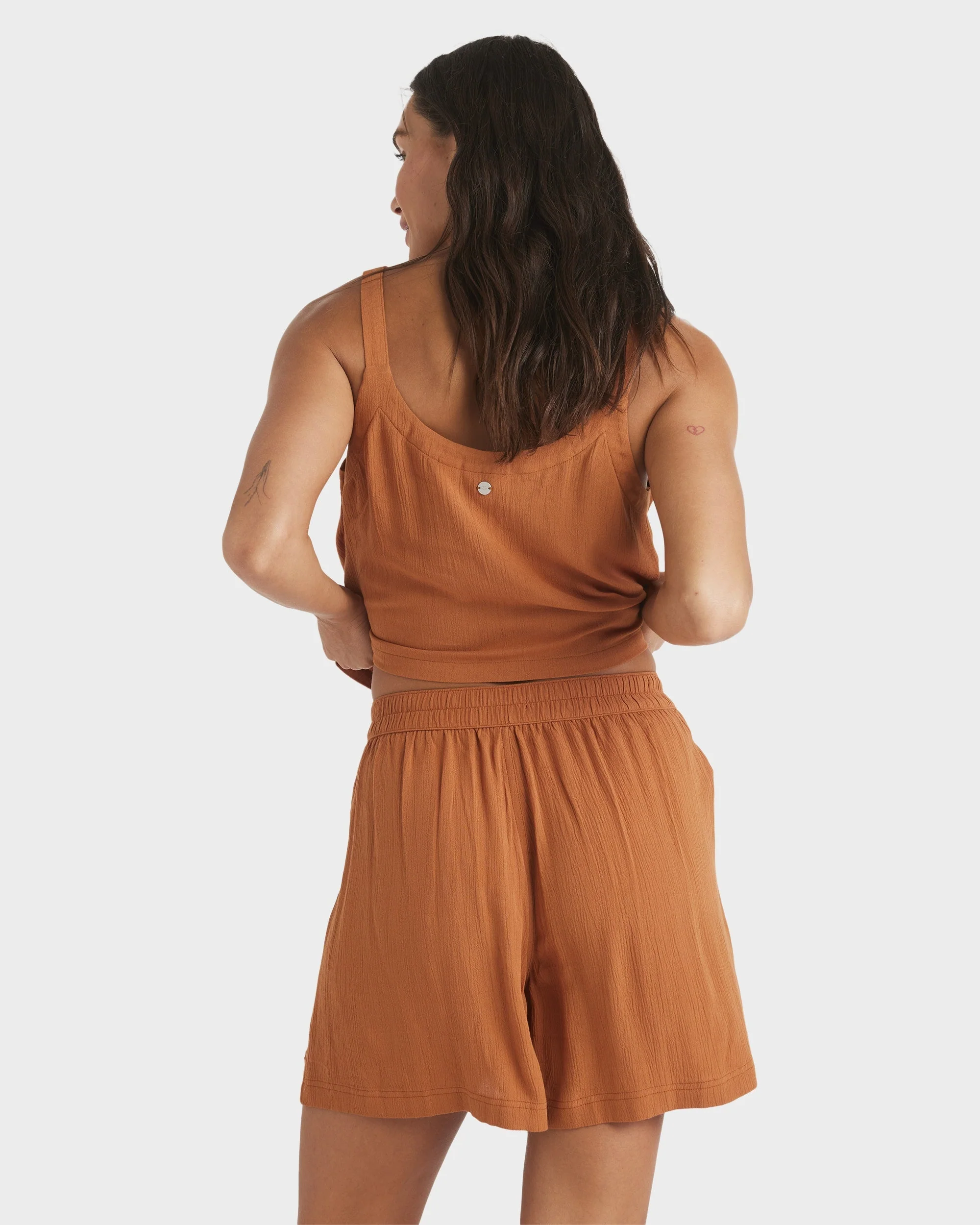 Womens Sol Vibes Elastic Waist Shorts - Image 3