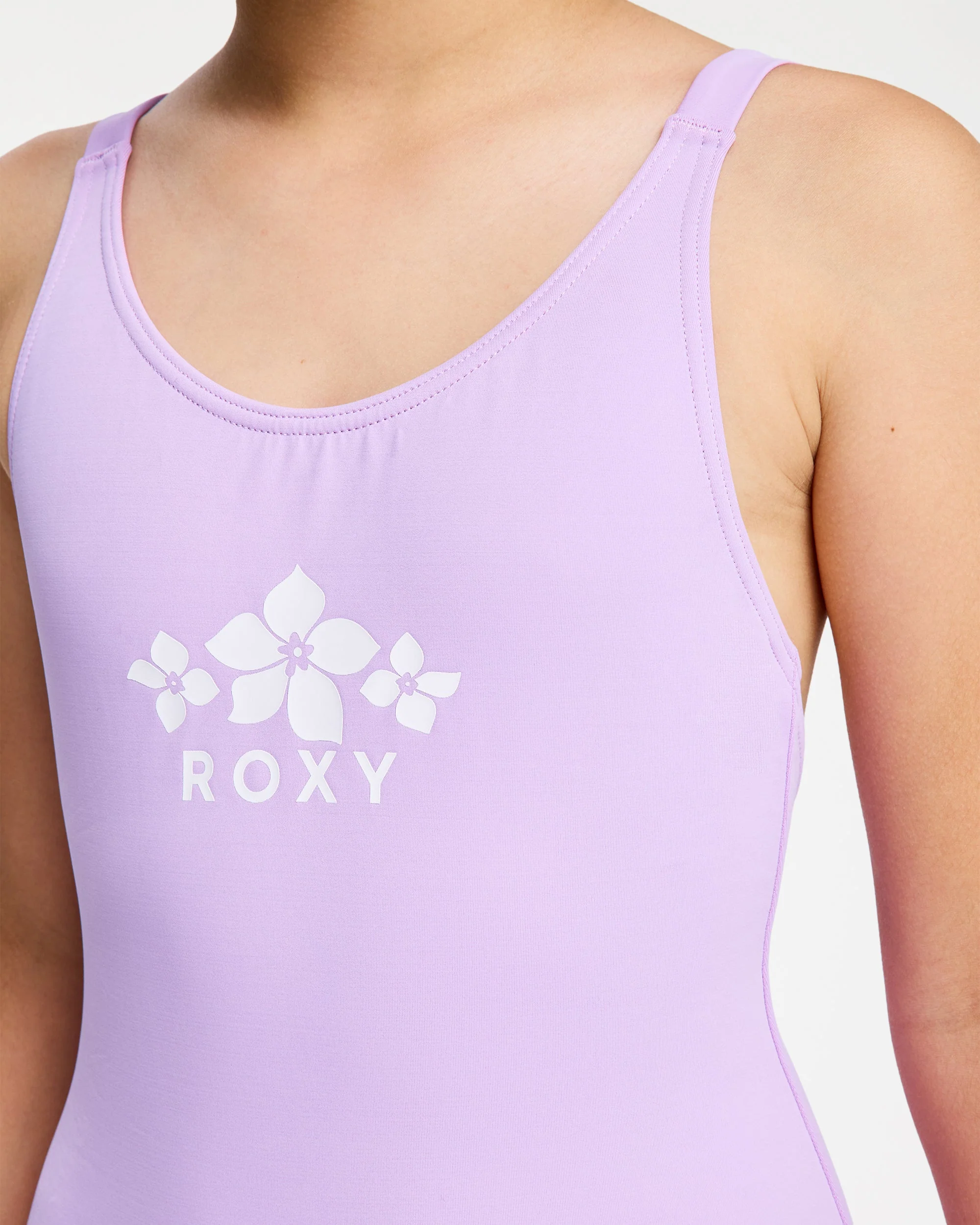 Girls 6-16 Solid Active One Piece Swimsuit - Image 4