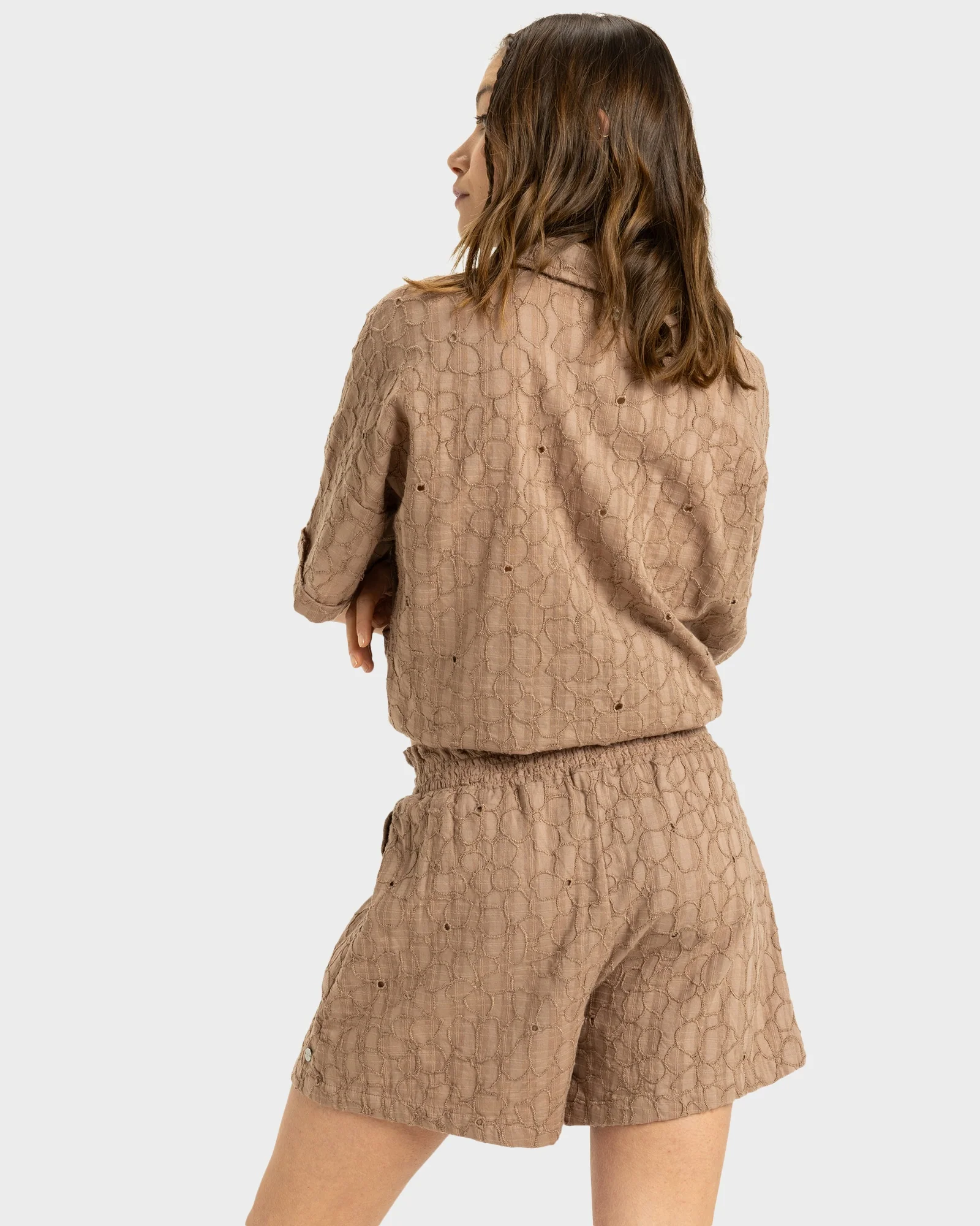 Womens Souvenirs Chaser Elastic Waist Shorts - Image 3