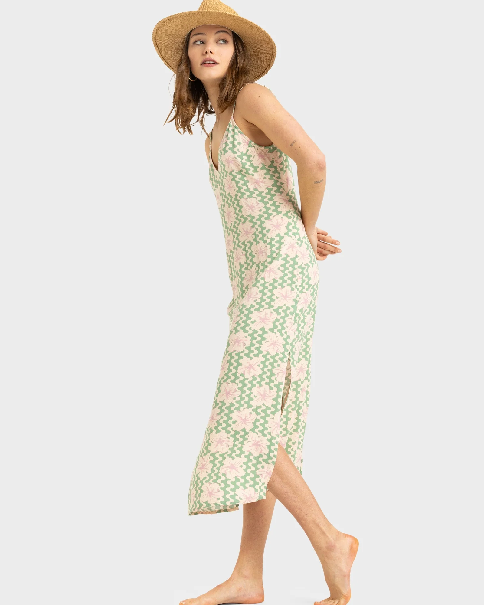 Womens Stay Sunny Slip Midi Dress - Image 3