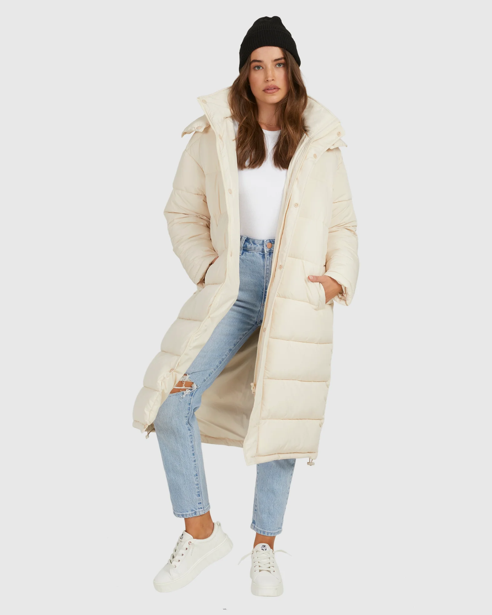 Womens Step Out Longline Puffer Jackets - Image 5
