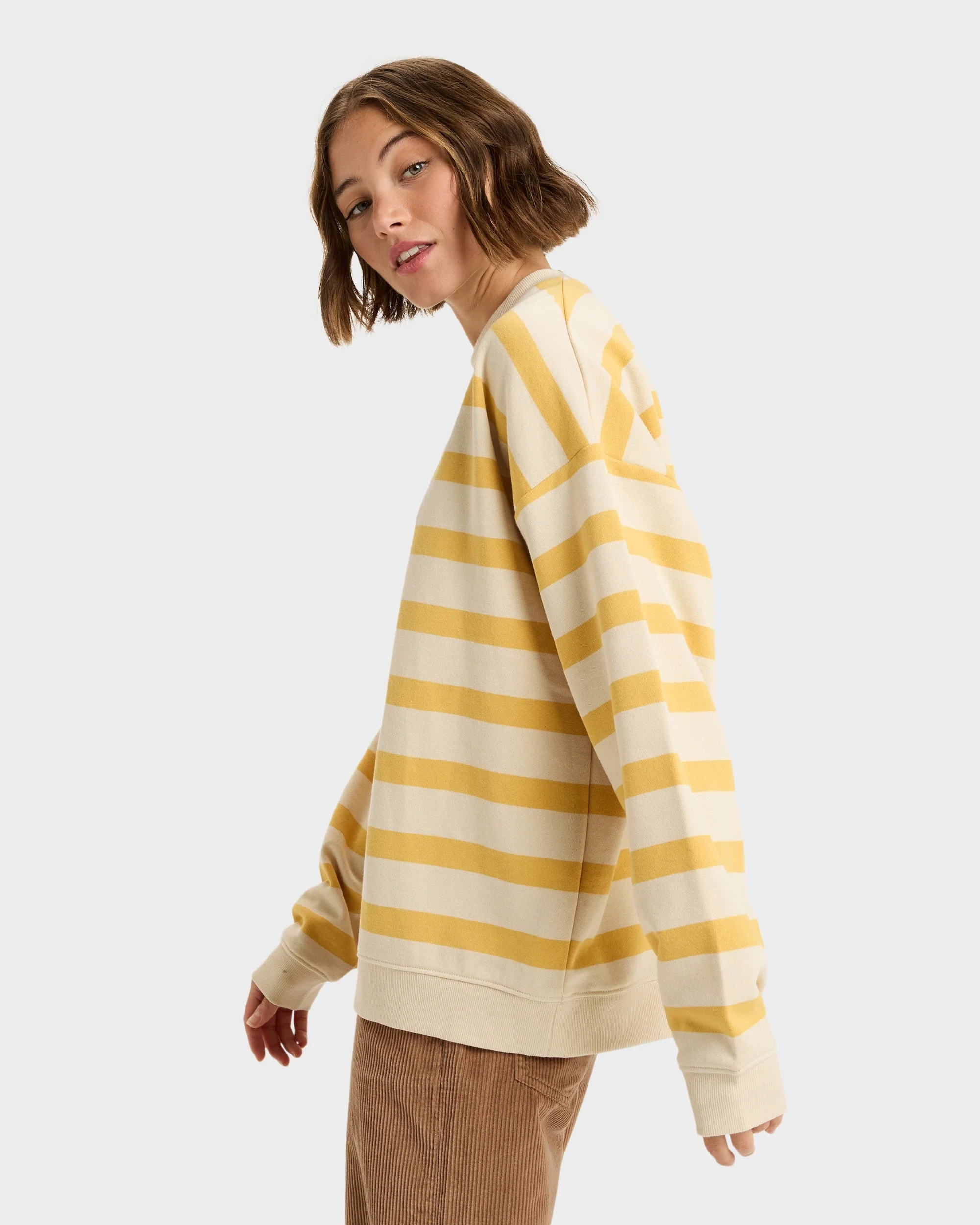Womens Strictly Stripe Oversized Crew Neck - Image 2
