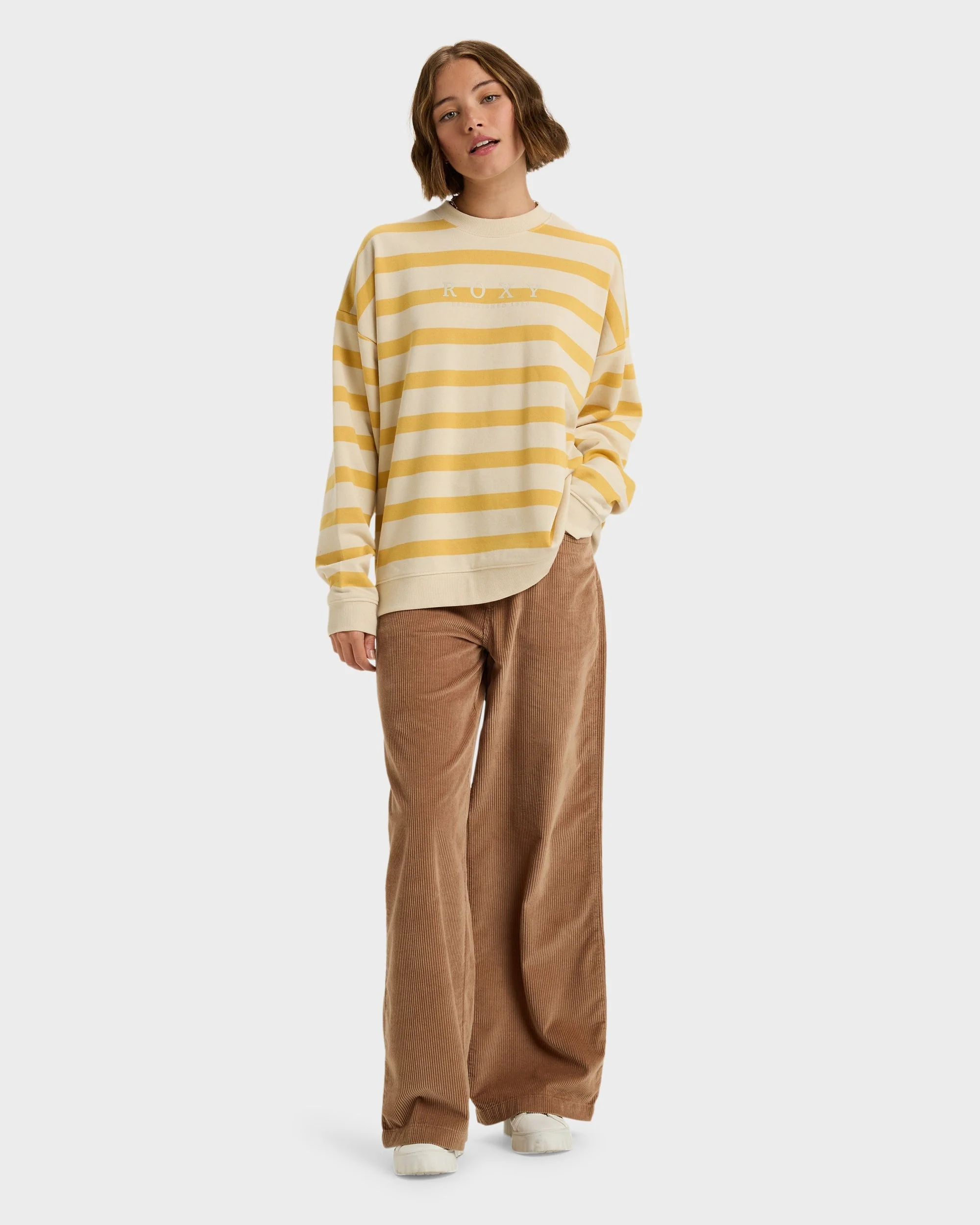 Womens Strictly Stripe Oversized Crew Neck - Image 5