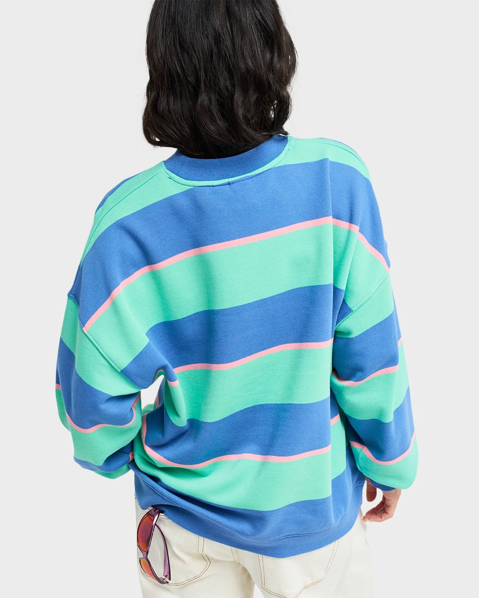 Womens Strictly Stripe Crew Neck - Image 3