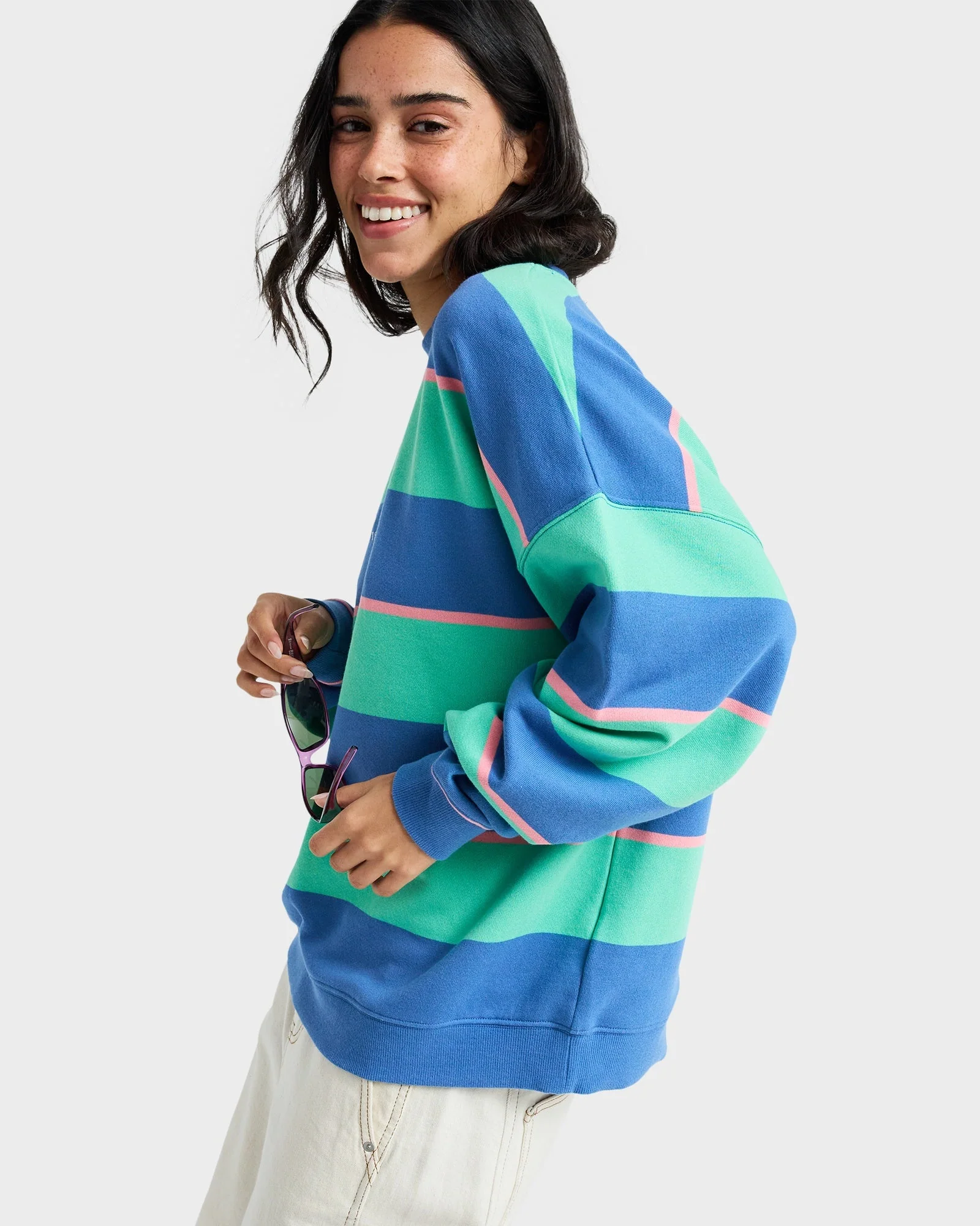 Womens Strictly Stripe Crew Neck - Image 4