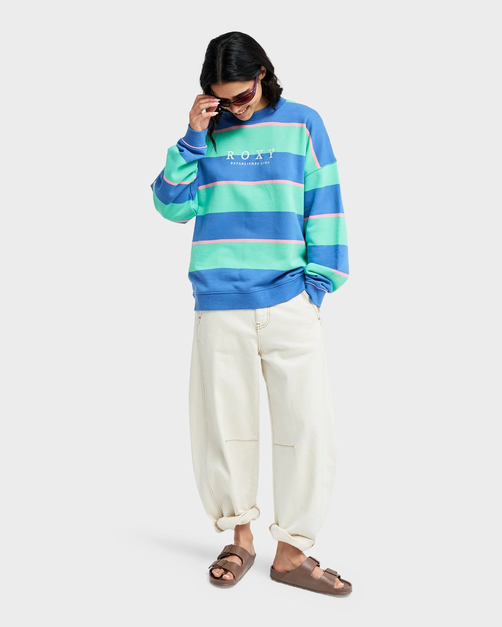 Womens Strictly Stripe Crew Neck - Image 8
