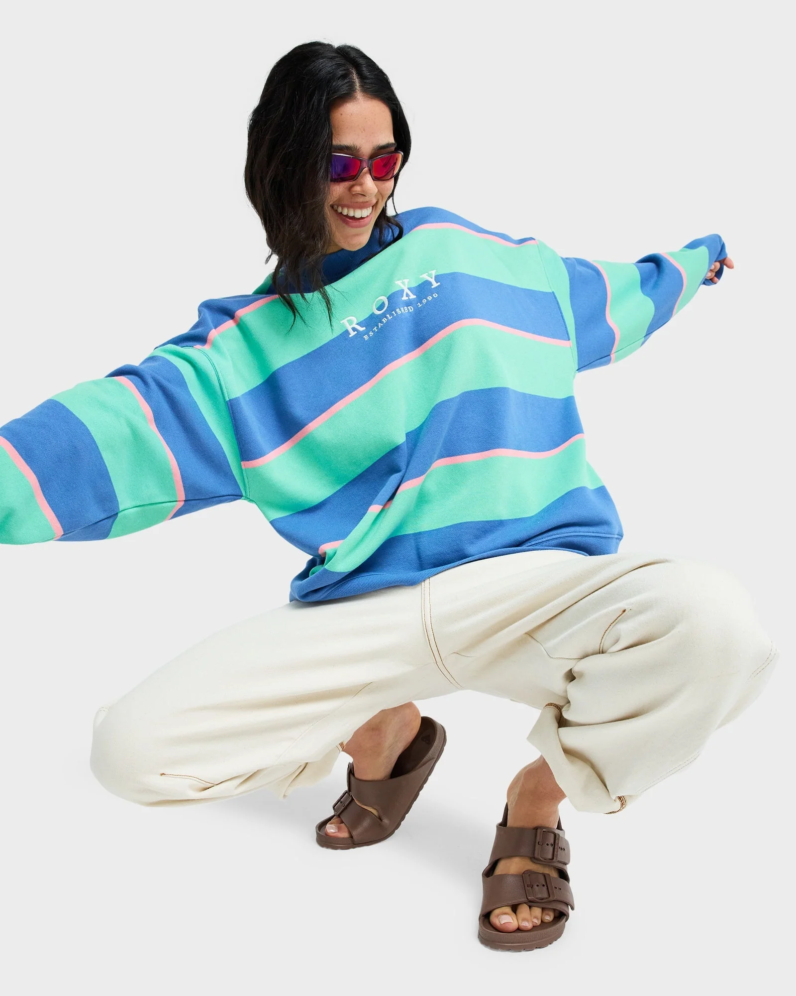 Womens Strictly Stripe Crew Neck - Image 9