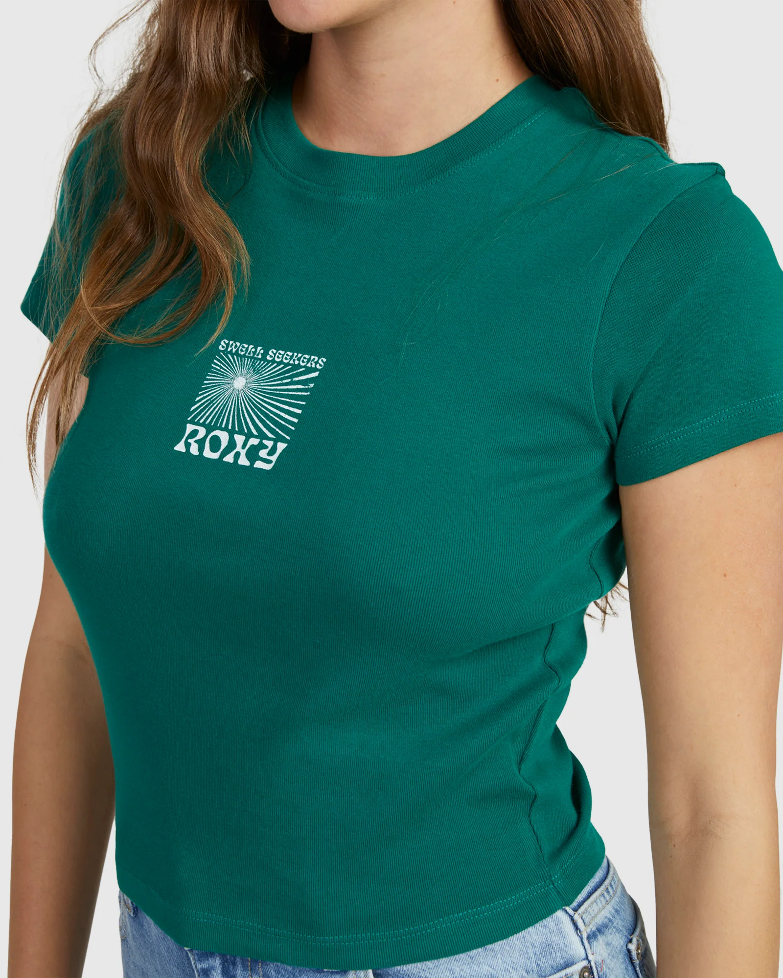 Womens Summertime Glow Baby Tee T-Shirt - Image 4