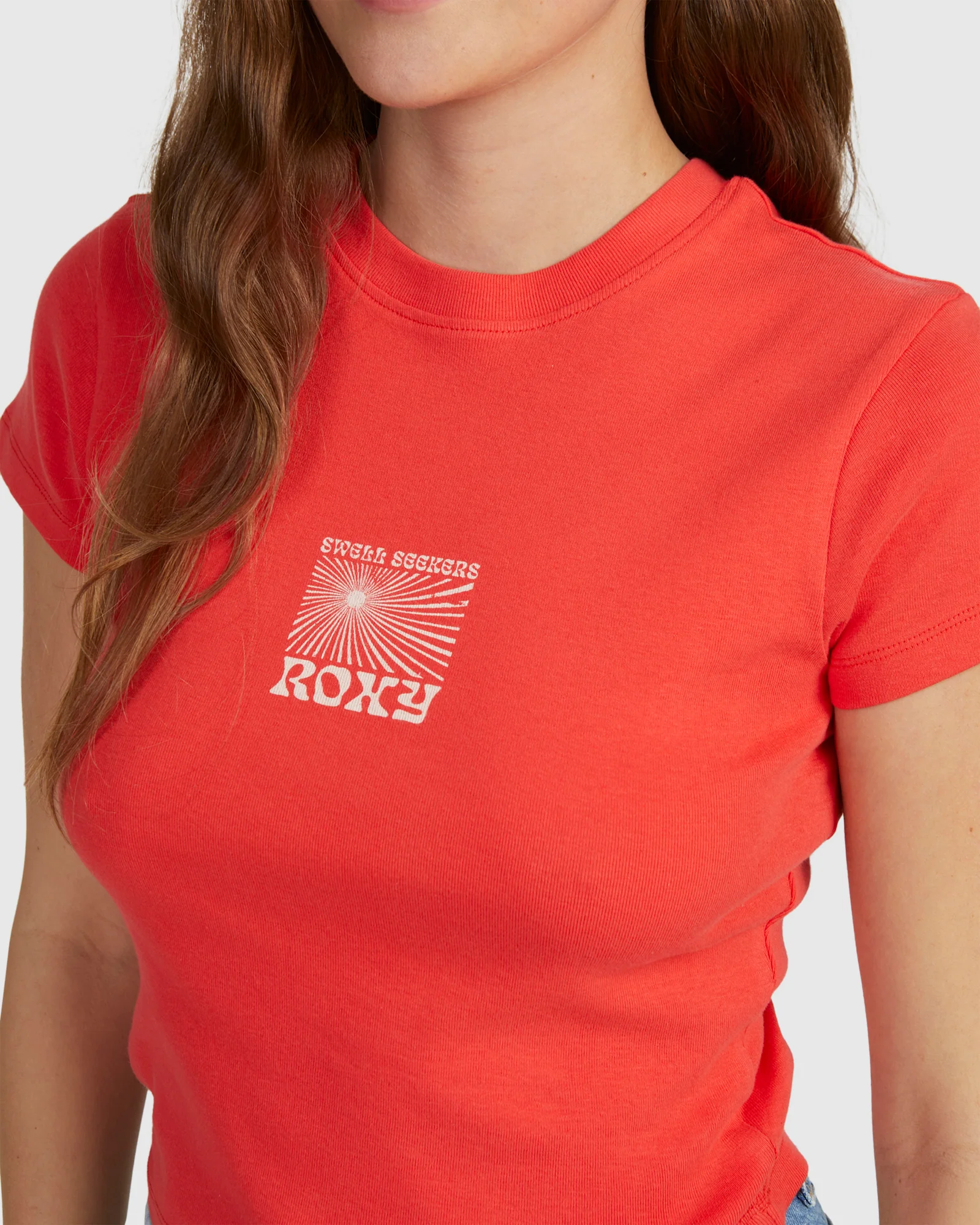 Womens Summertime Glow Baby Tee T-Shirt - Image 4