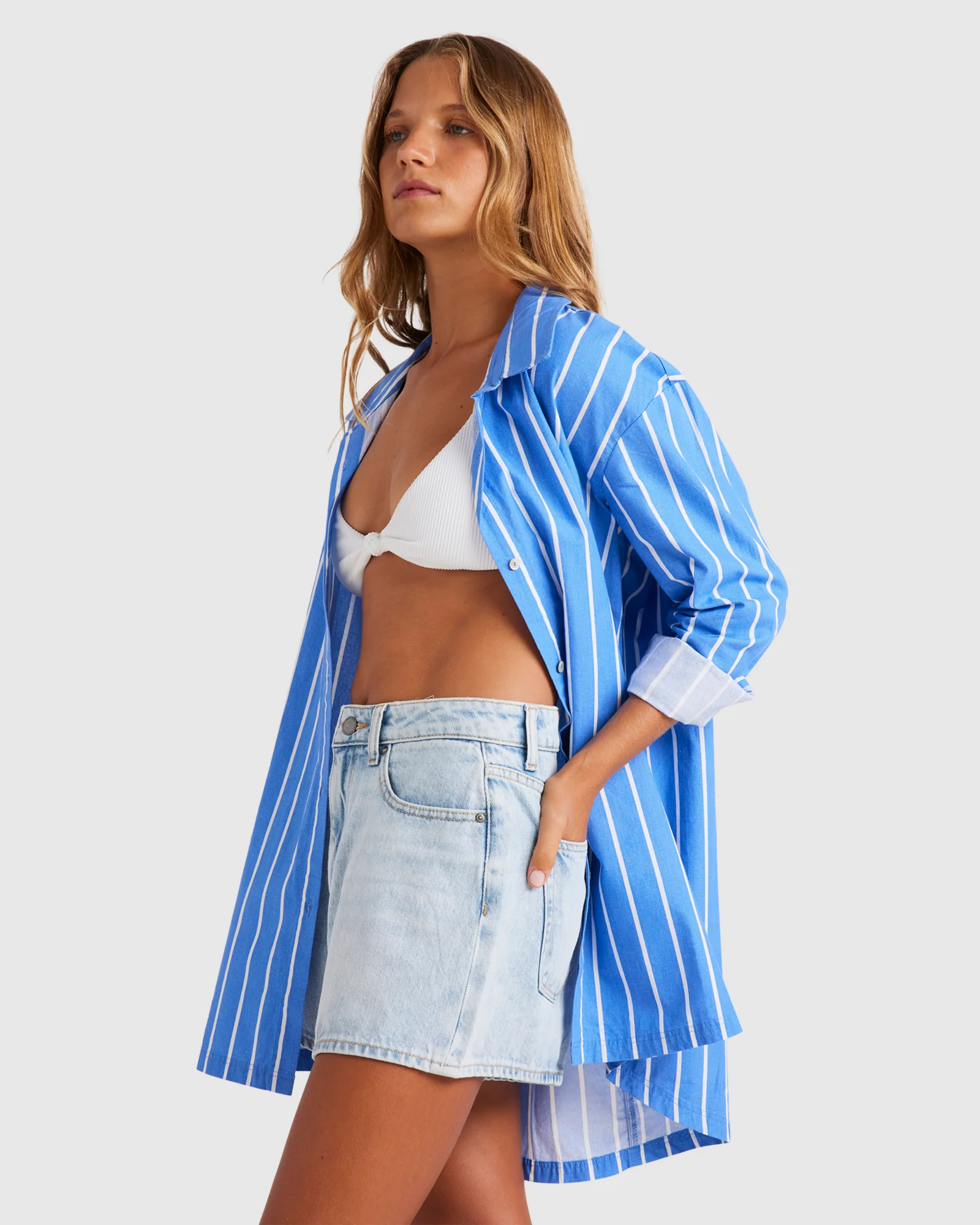 Womens Sun And Sand Beach Shirt Cover-Up - Image 2