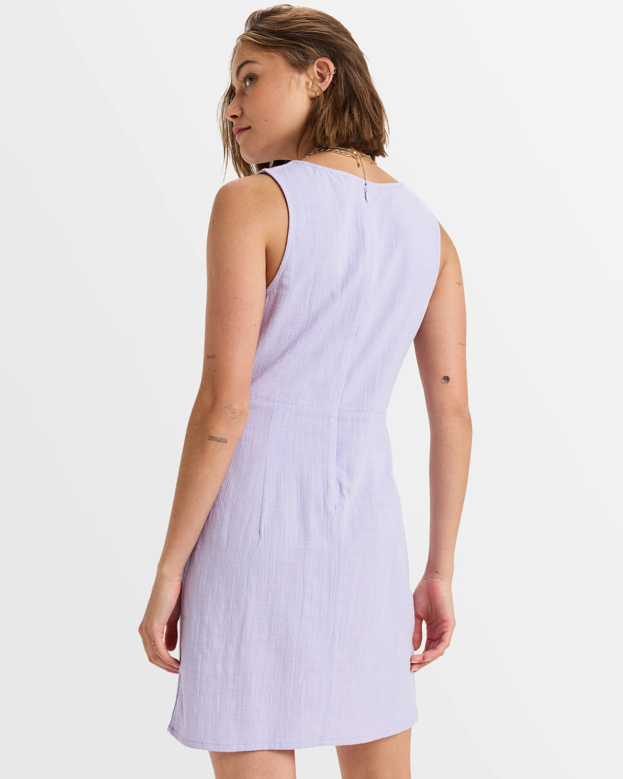 Womens Sunday Feeling Solid Mini Dress - Image 3