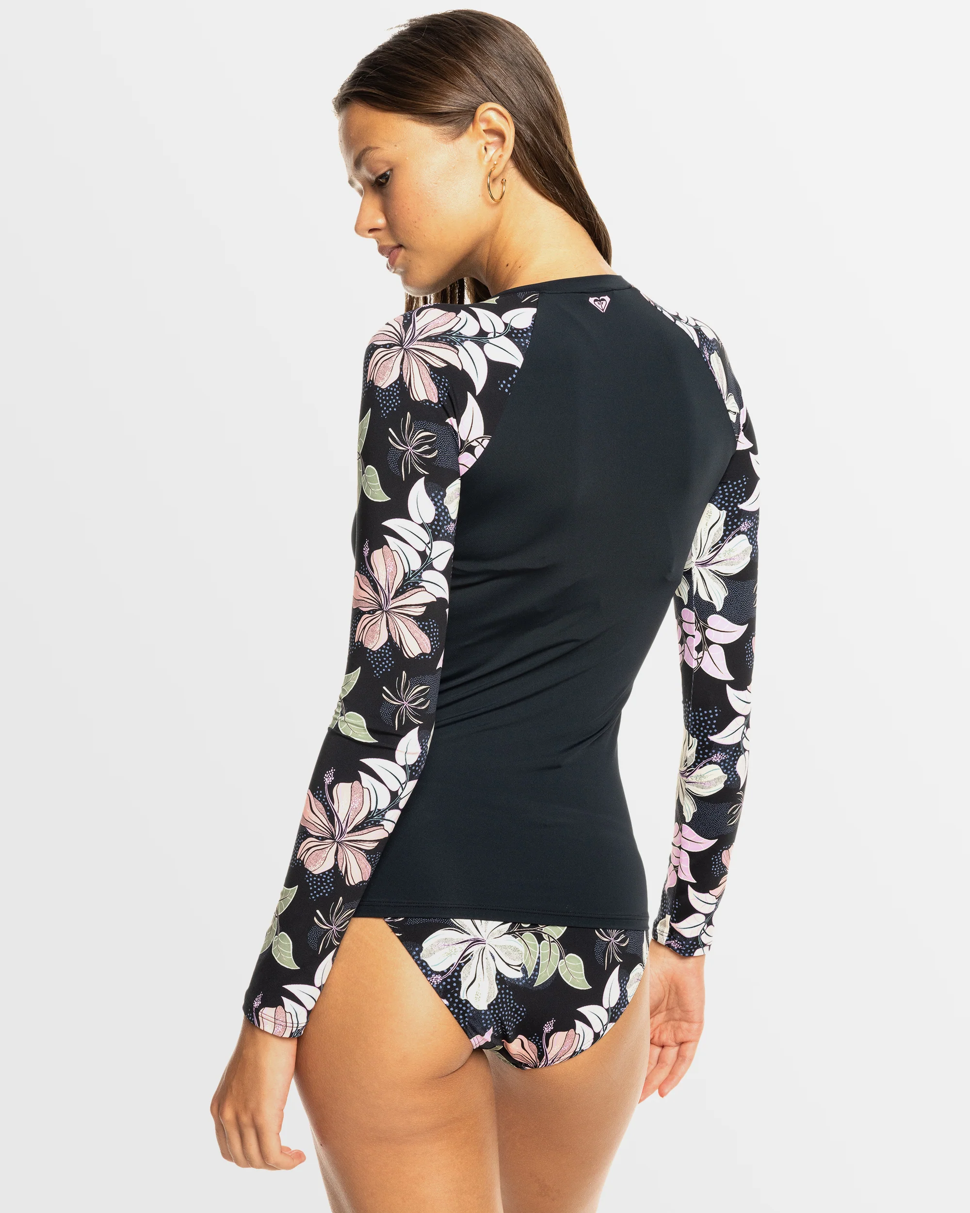 Womens Sunny Floral Long Sleeve Upf 50 Surf T-Shirt - Image 3