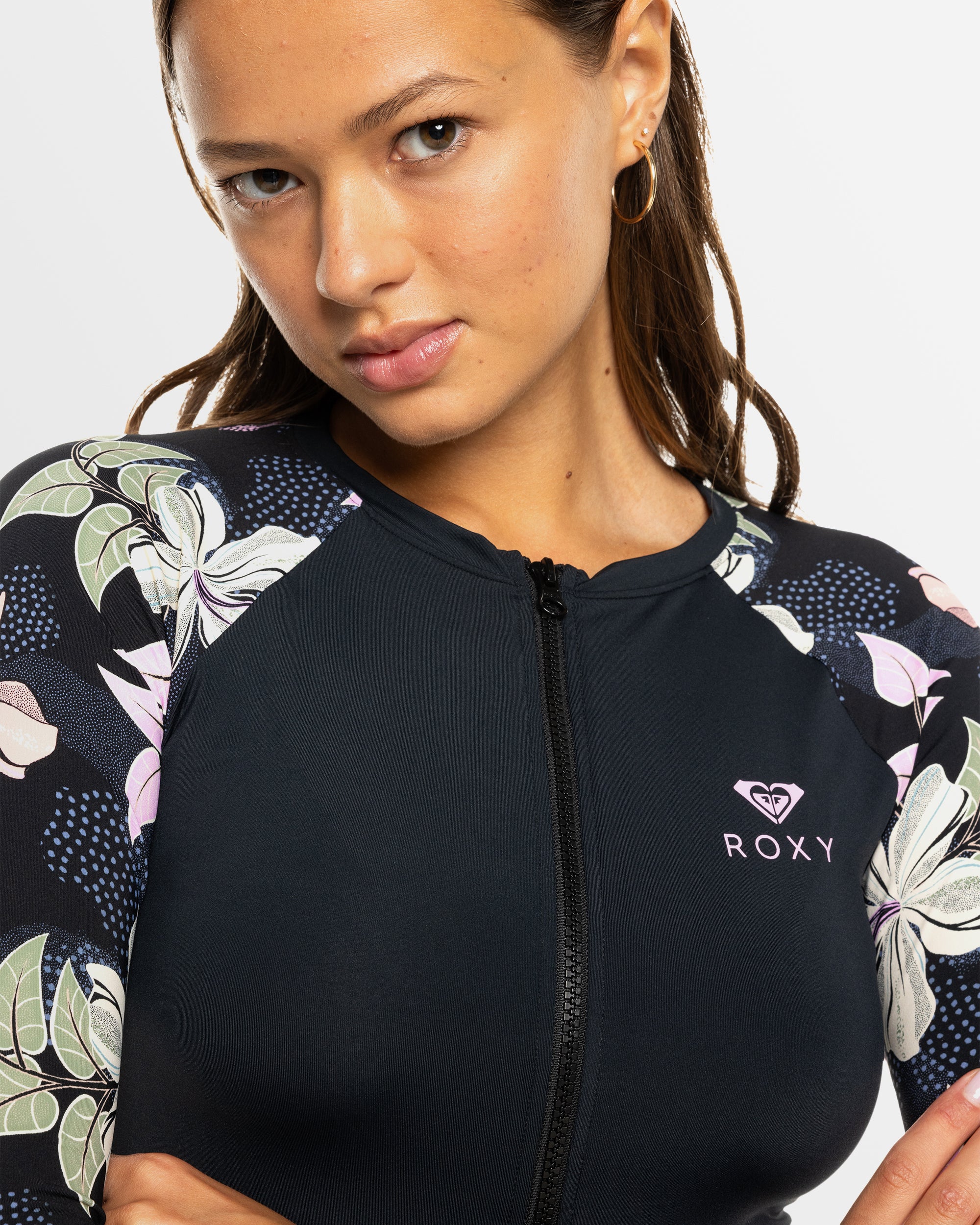 Womens Sunny Floral Long Sleeve Upf 50 Surf T-Shirt - Image 4