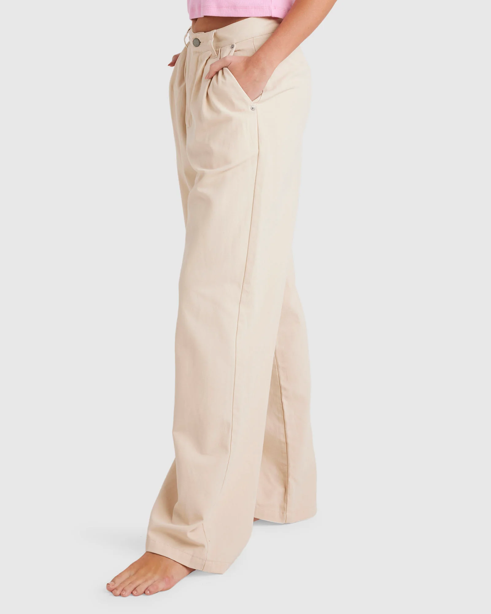 Womens Sunny Canvas Trousers - Image 2