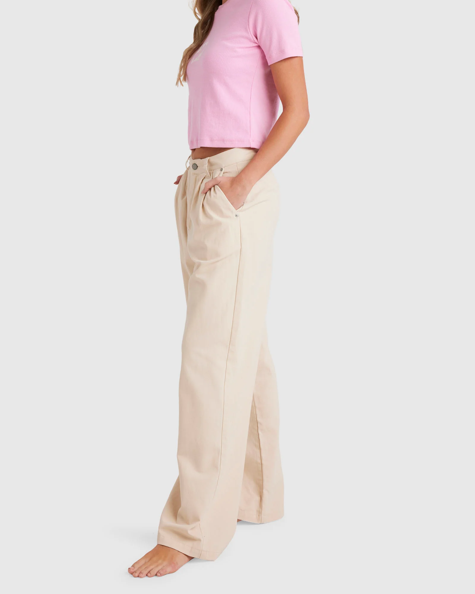 Womens Sunny Canvas Trousers - Image 8