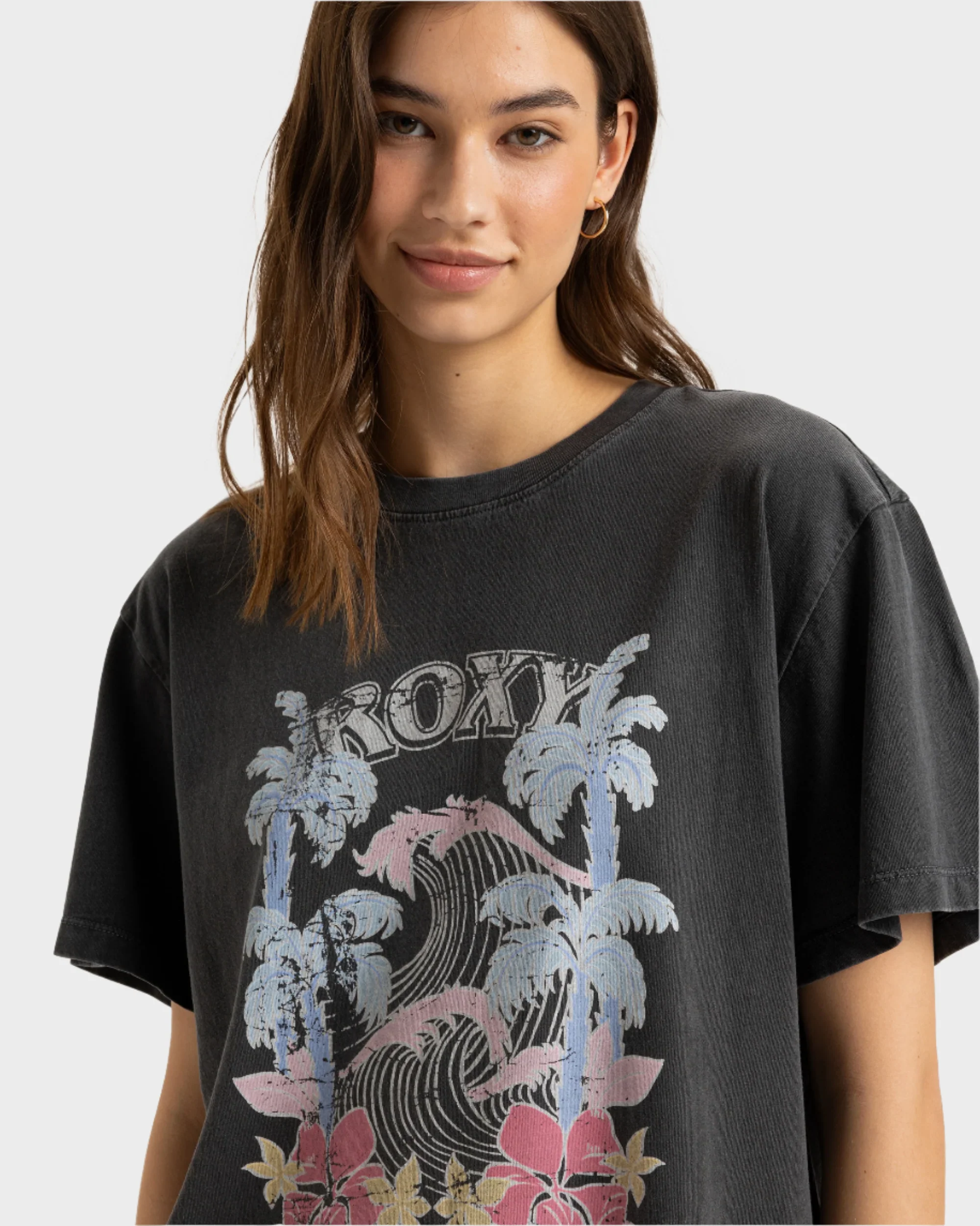 Womens Sunny Oversized Stone Wash T-Shirt - Image 3