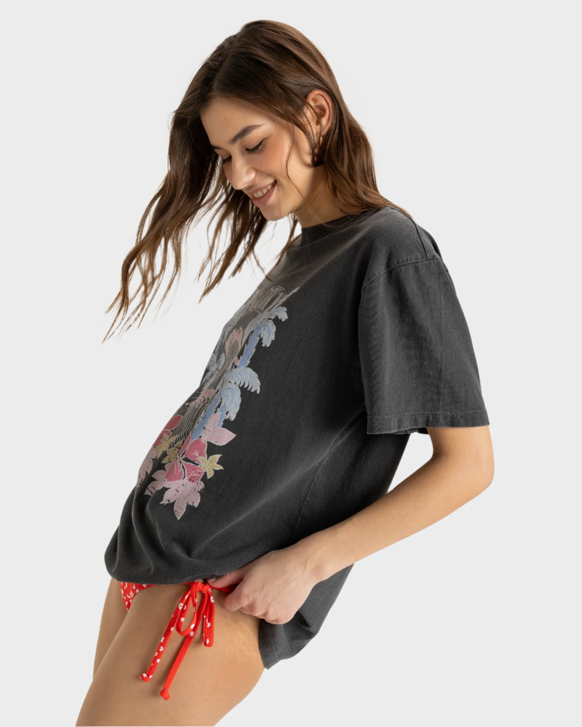 Womens Sunny Oversized Stone Wash T-Shirt - Image 4