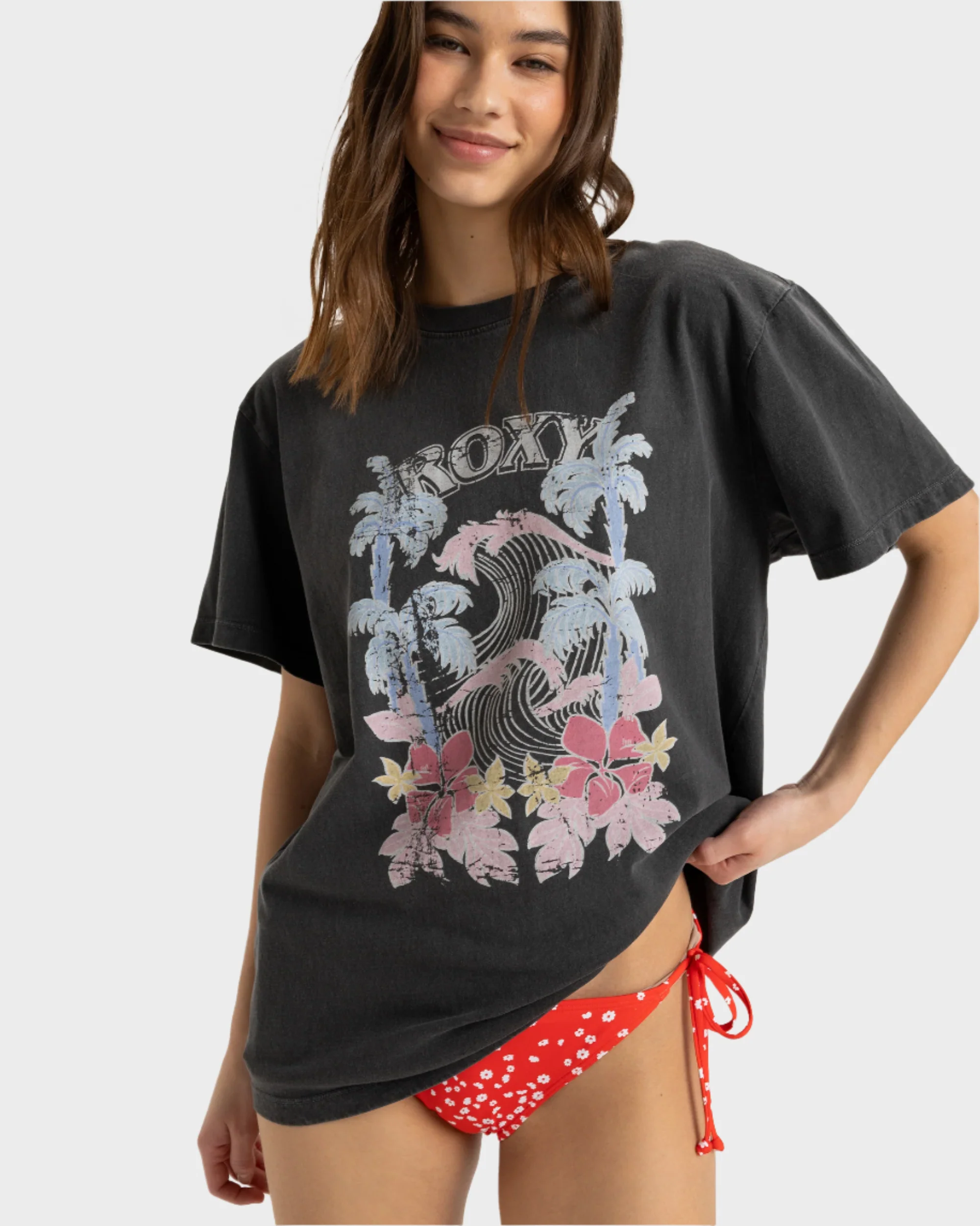 Womens Sunny Oversized Stone Wash T-Shirt - Image 5