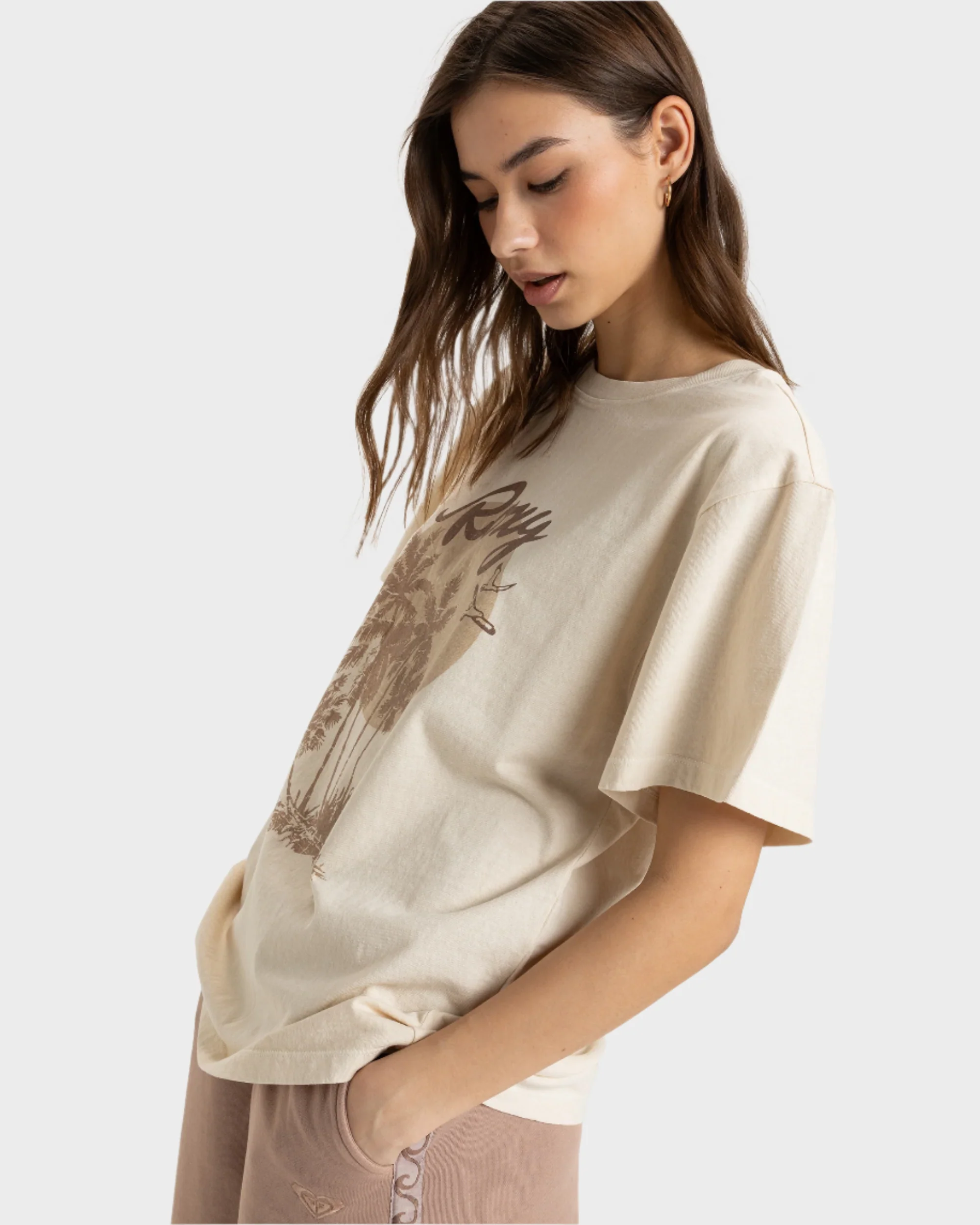 Womens Sunny Oversized Stone Wash T-Shirt - Image 3